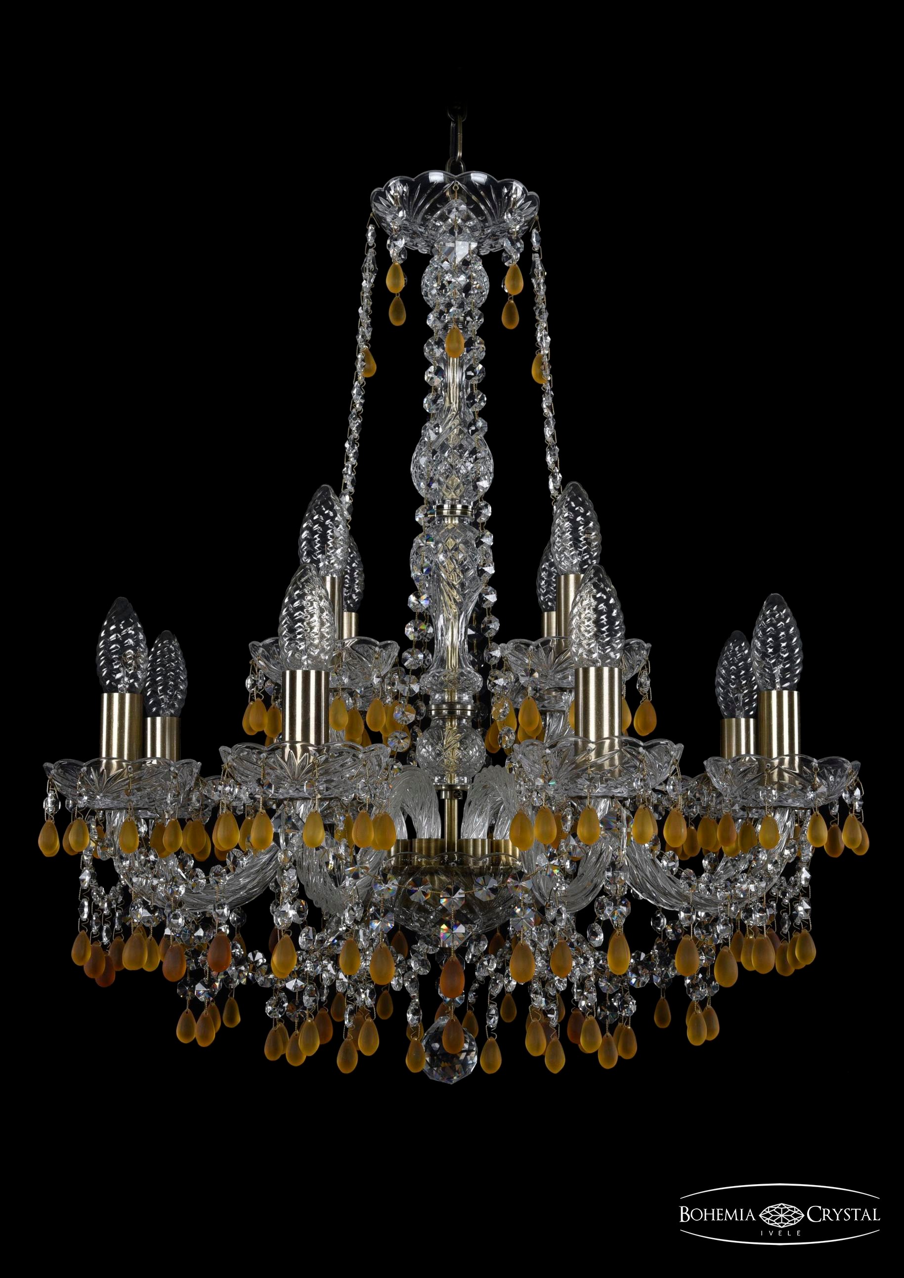 Подвесная хрустальная люстра 1410 Bohemia 1410/8+4/195/h-63 Pa V1003