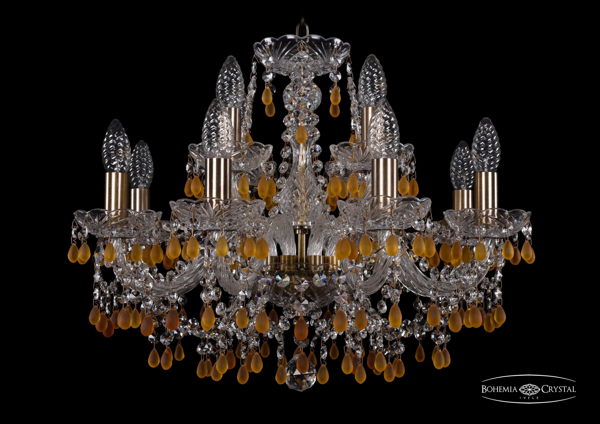 Подвесная хрустальная люстра 1410 Bohemia 1410/8+4/195 Pa V1003