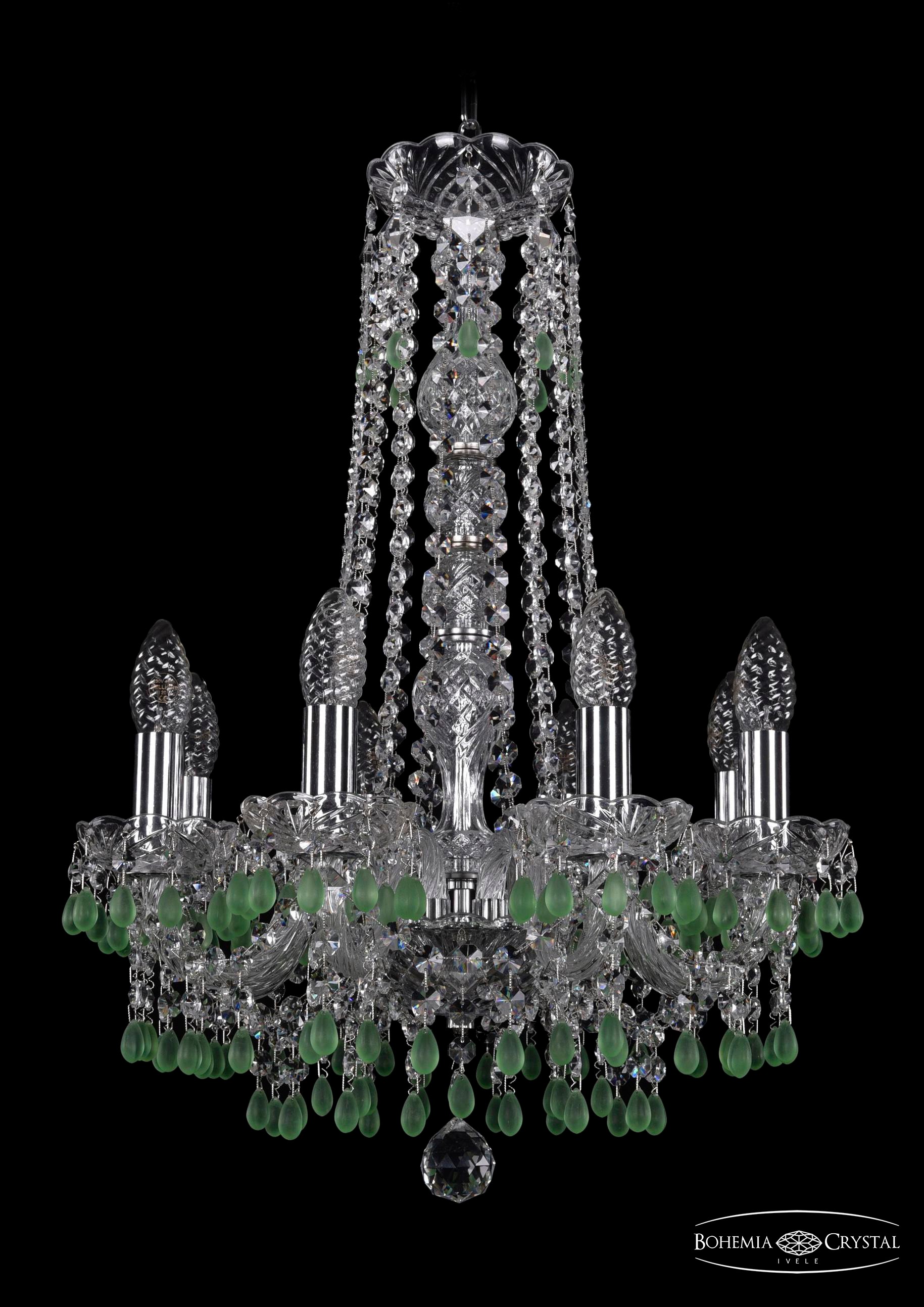 Подвесная хрустальная люстра 1410 Bohemia 1410/8/141/h-60 Ni V5001