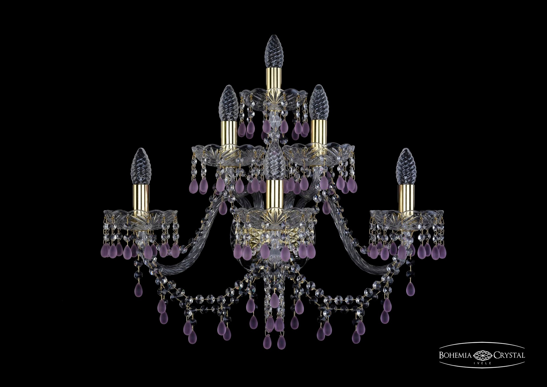 Настенное бра Bohemia 1410 1410B/3+2+1/240/XL/G/V7010