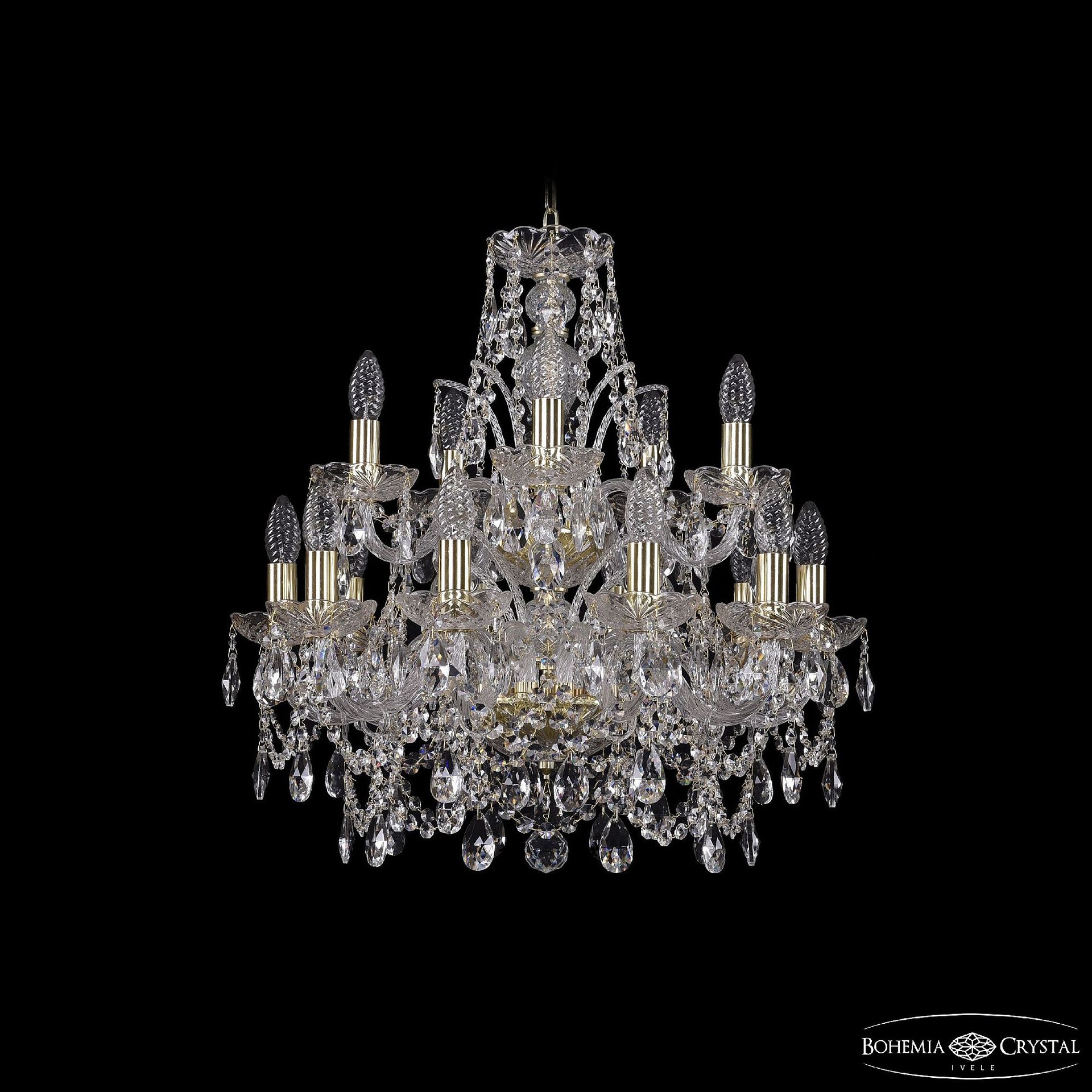 Подвесная хрустальная люстра 1411 Bohemia 1411/10+5/195/2d G