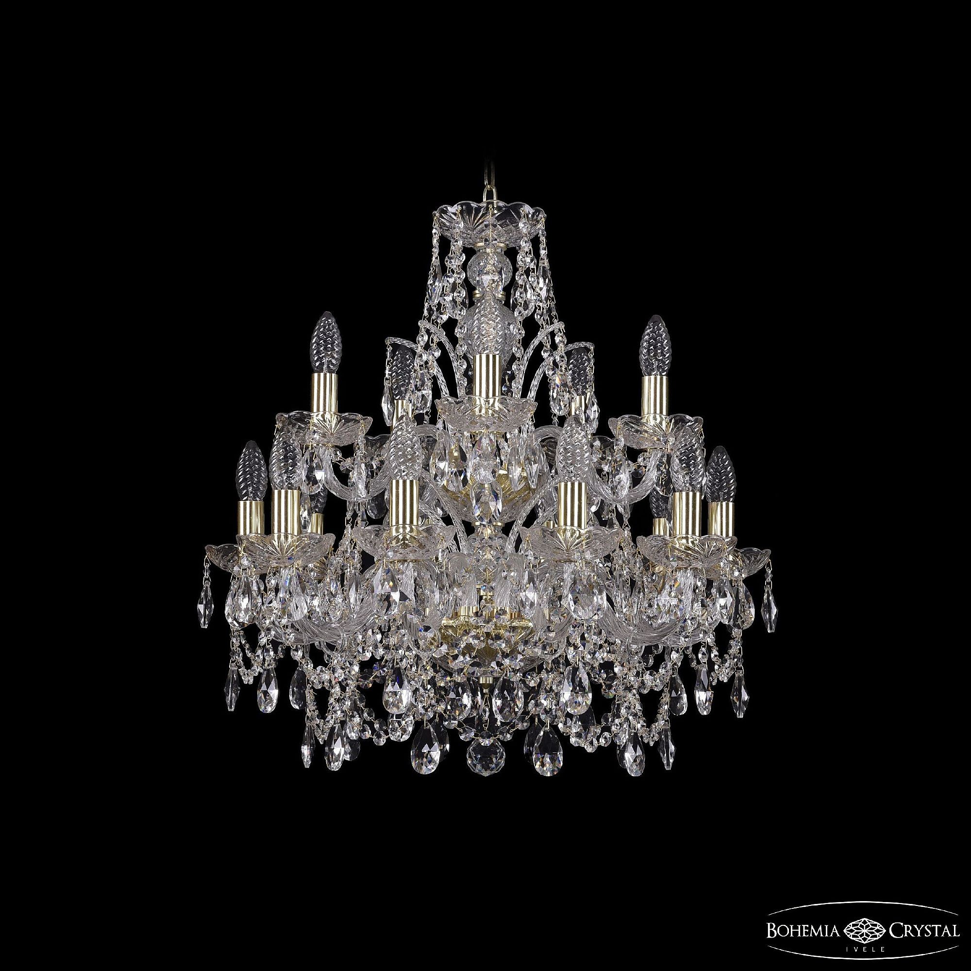 Подвесная хрустальная люстра 1411 Bohemia 1411/10+5/195/2d G