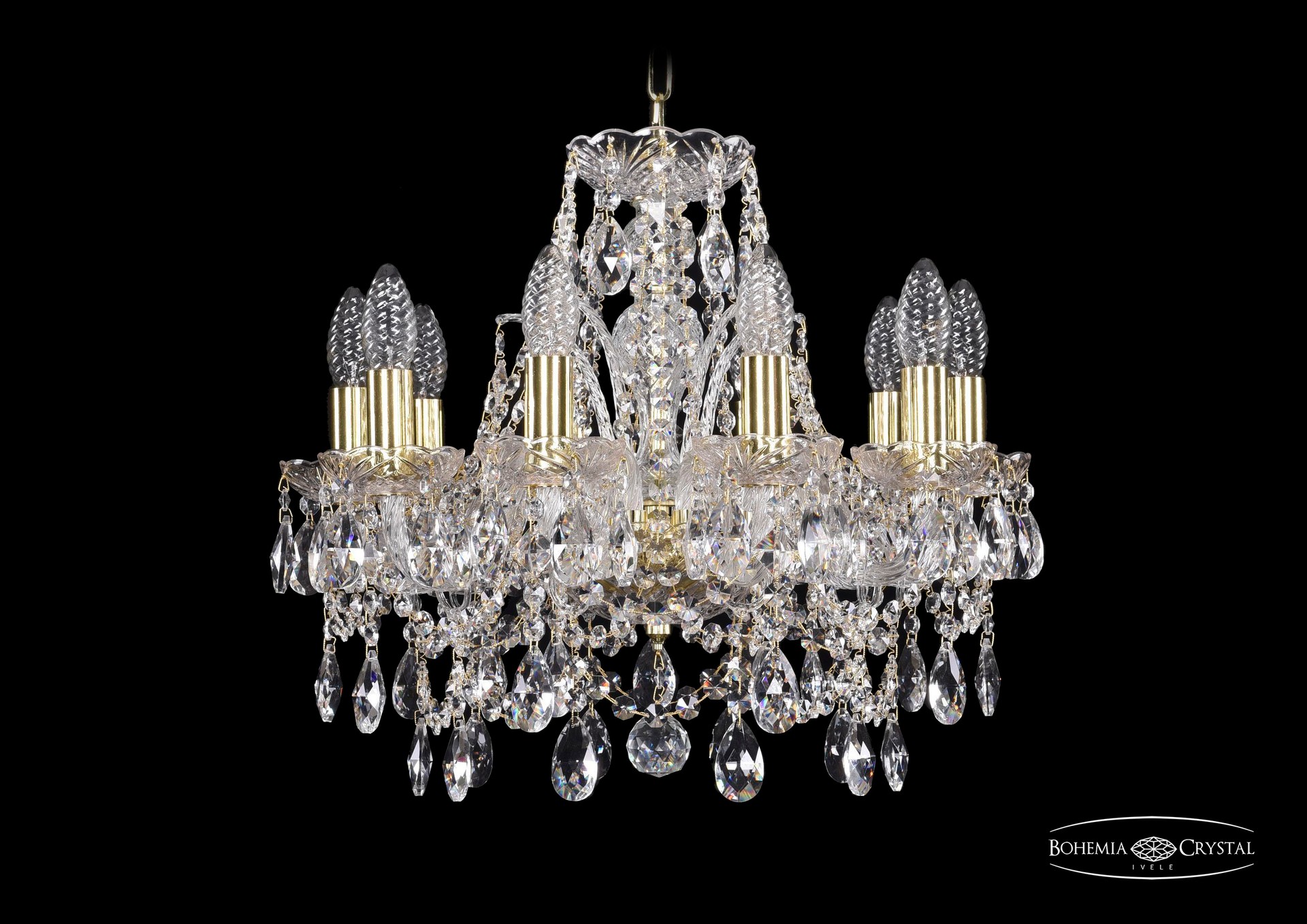 Подвесная хрустальная люстра 1411 Bohemia 1411/10/141 G