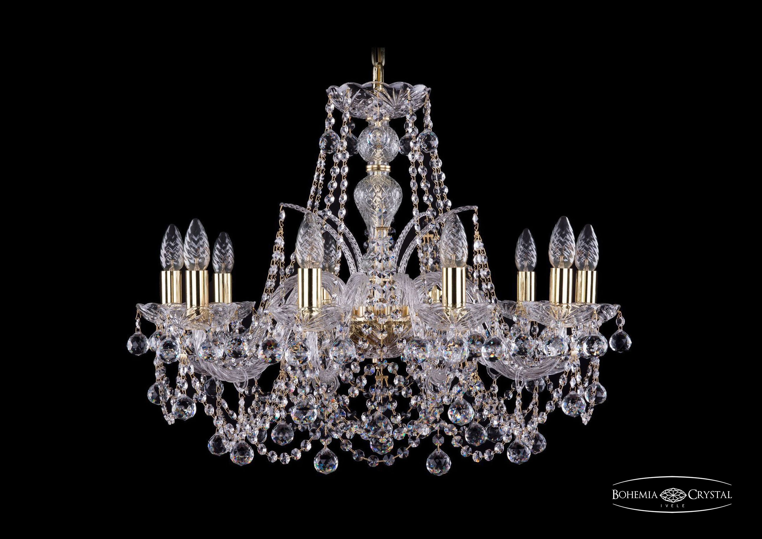 Подвесная хрустальная люстра 1411 Bohemia 1411/10/240 G Balls