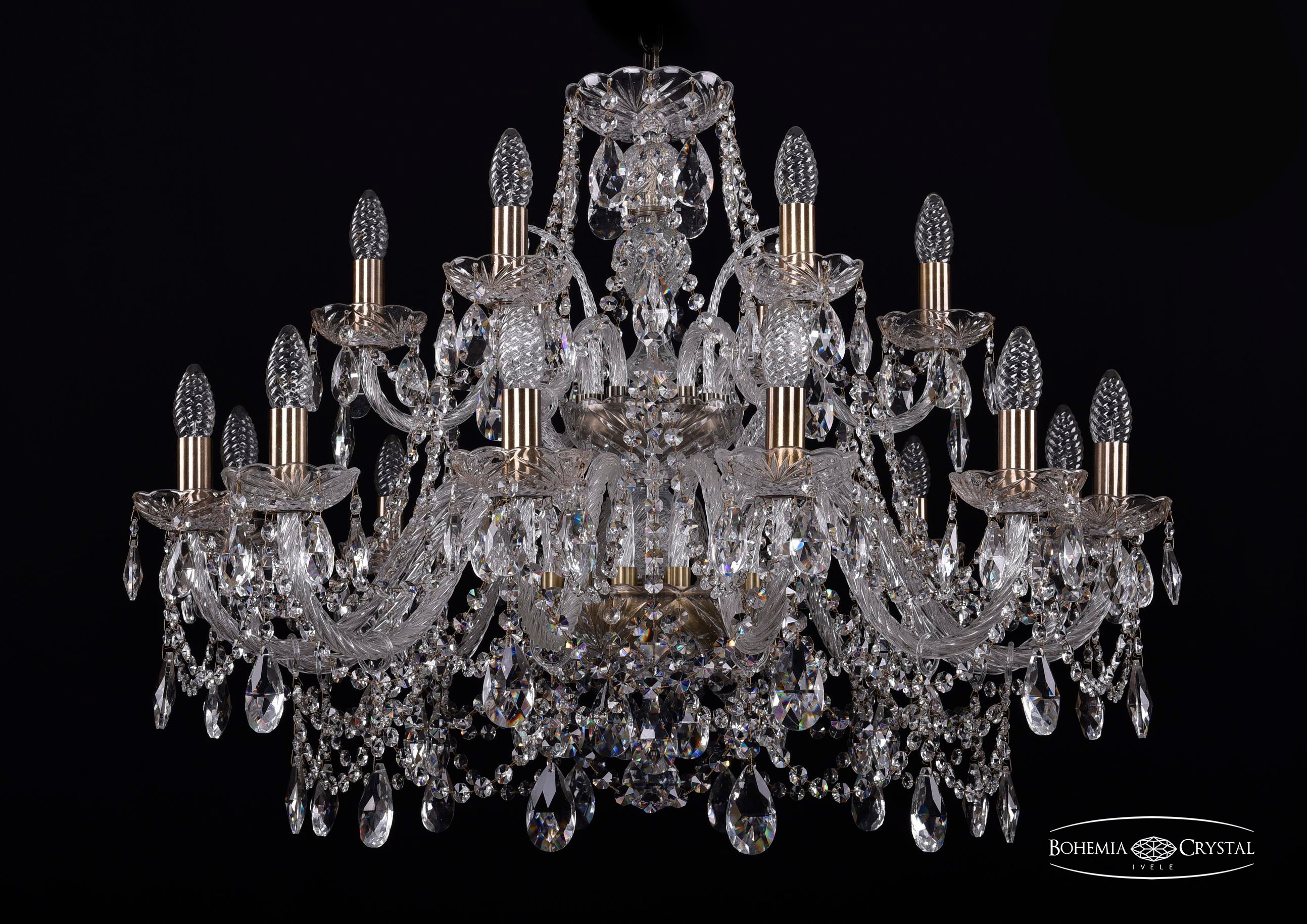 Подвесная хрустальная люстра 1411 Bohemia 1411/12+6/300/2d Pa