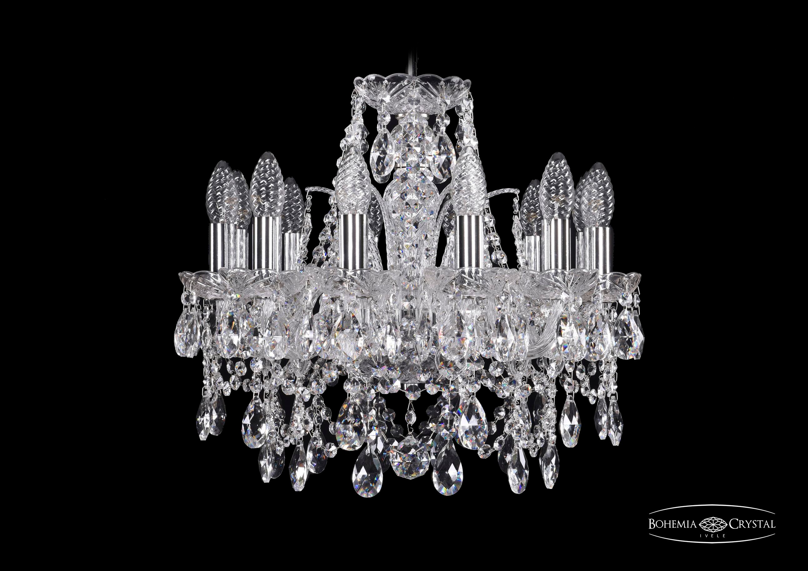 Подвесная хрустальная люстра 1411 Bohemia 1411/12/141 Ni