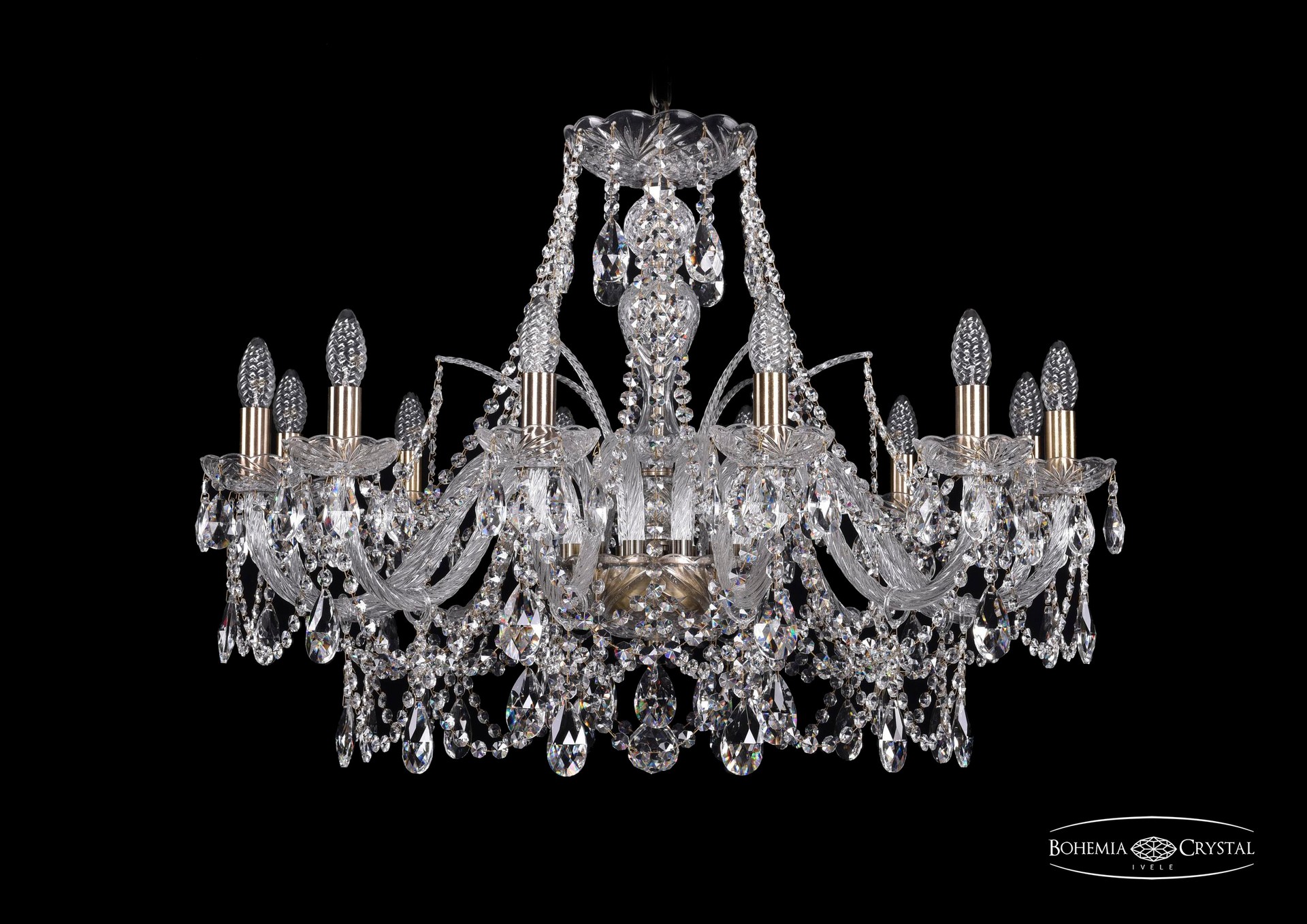 Подвесная хрустальная люстра 1411 Bohemia 1411/12/300 Pa