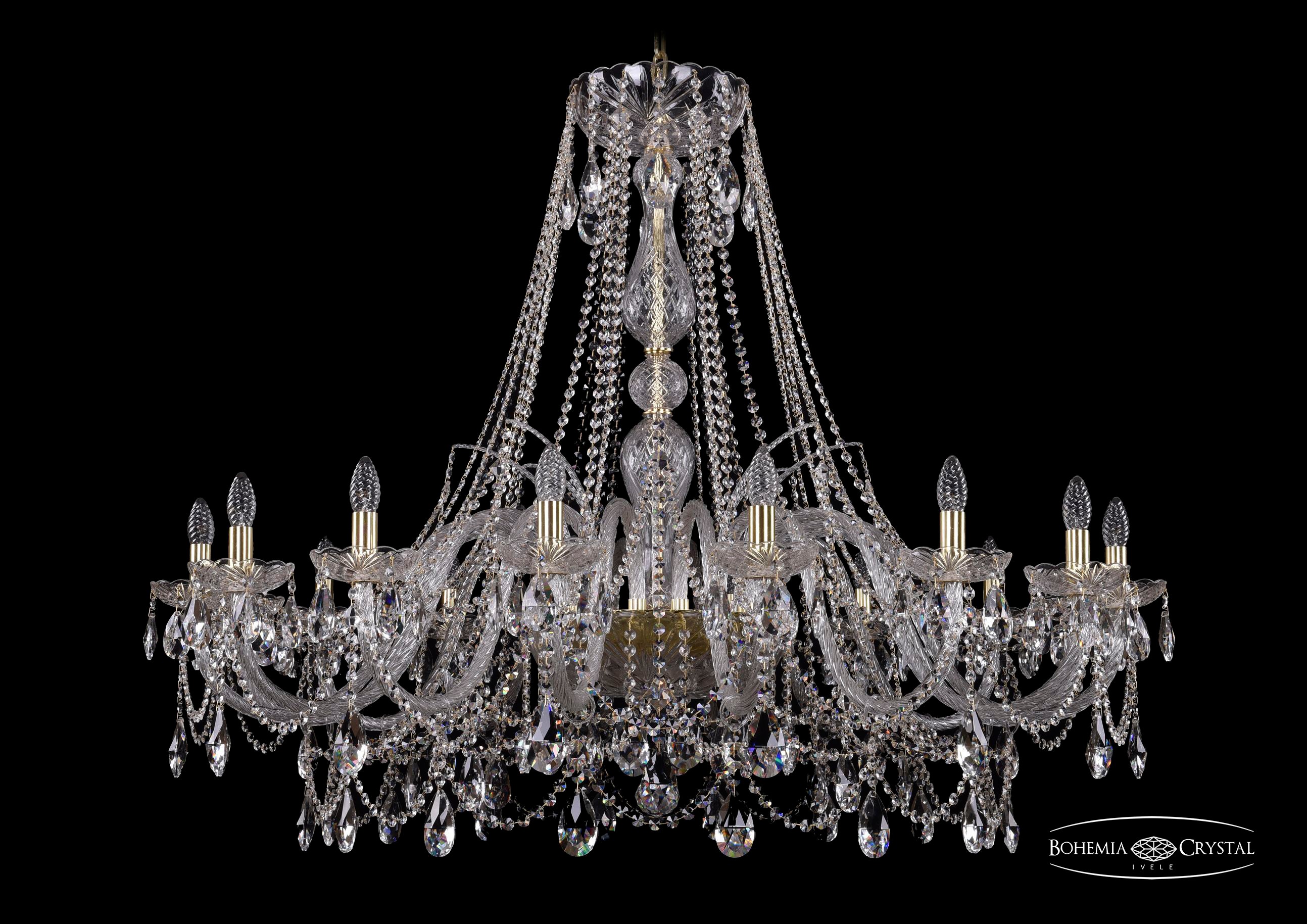 Подвесная хрустальная люстра 1411 Bohemia 1411/16/460 G