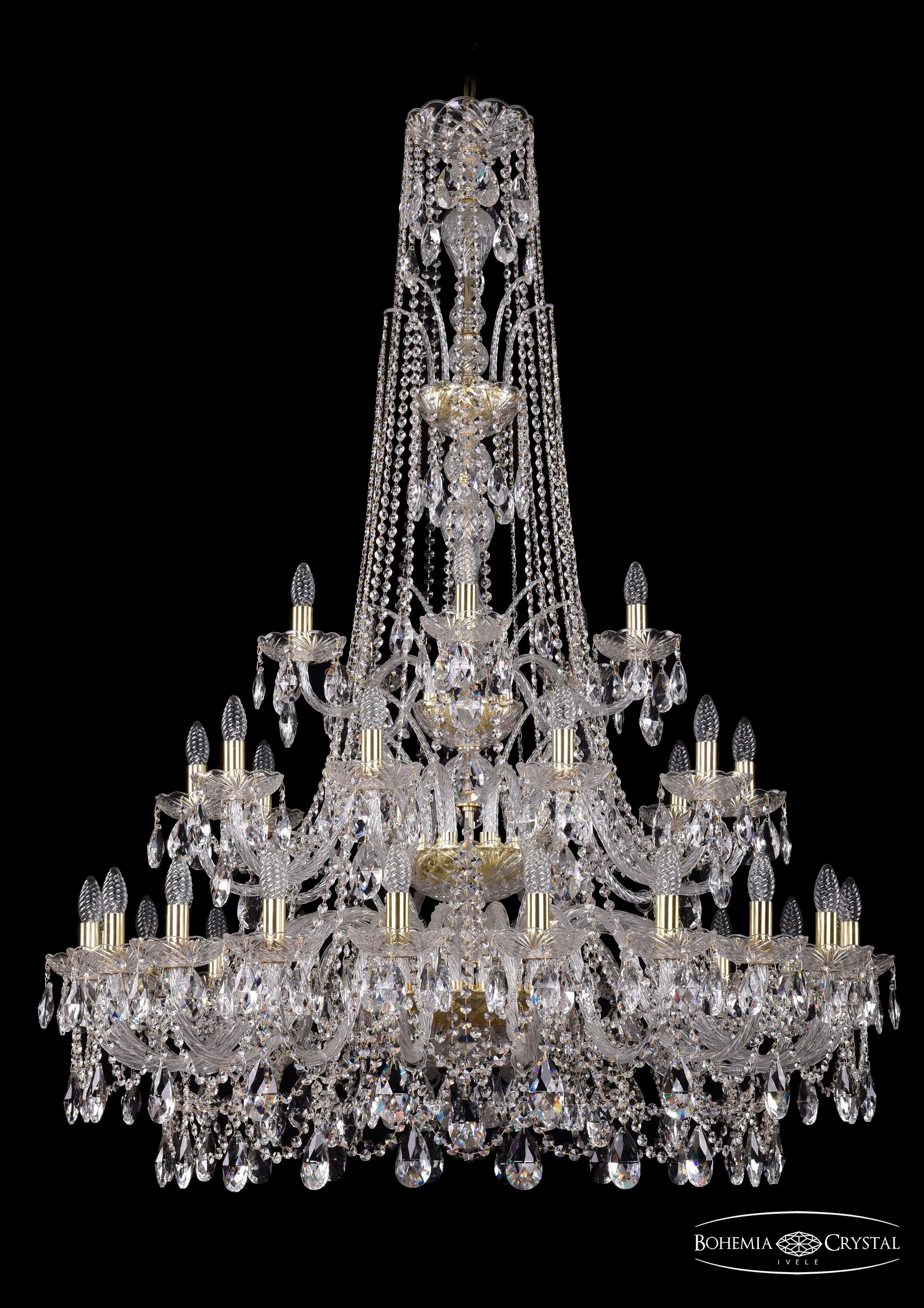 Подвесная хрустальная люстра 1411 Bohemia 1411/20+10+5/400/XL-155/3d G