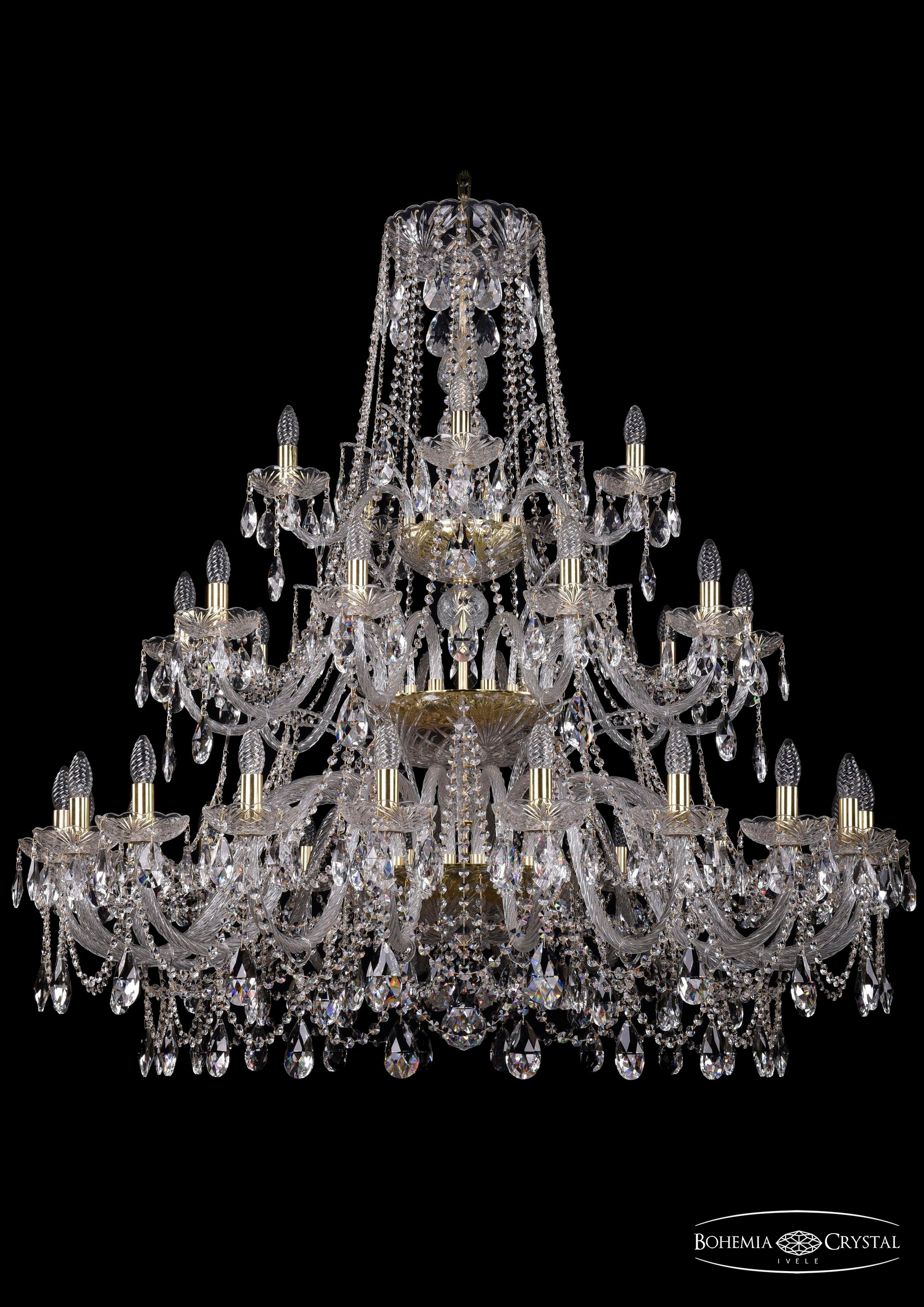 Подвесная хрустальная люстра 1411 Bohemia 1411/20+10+5/460/3d G