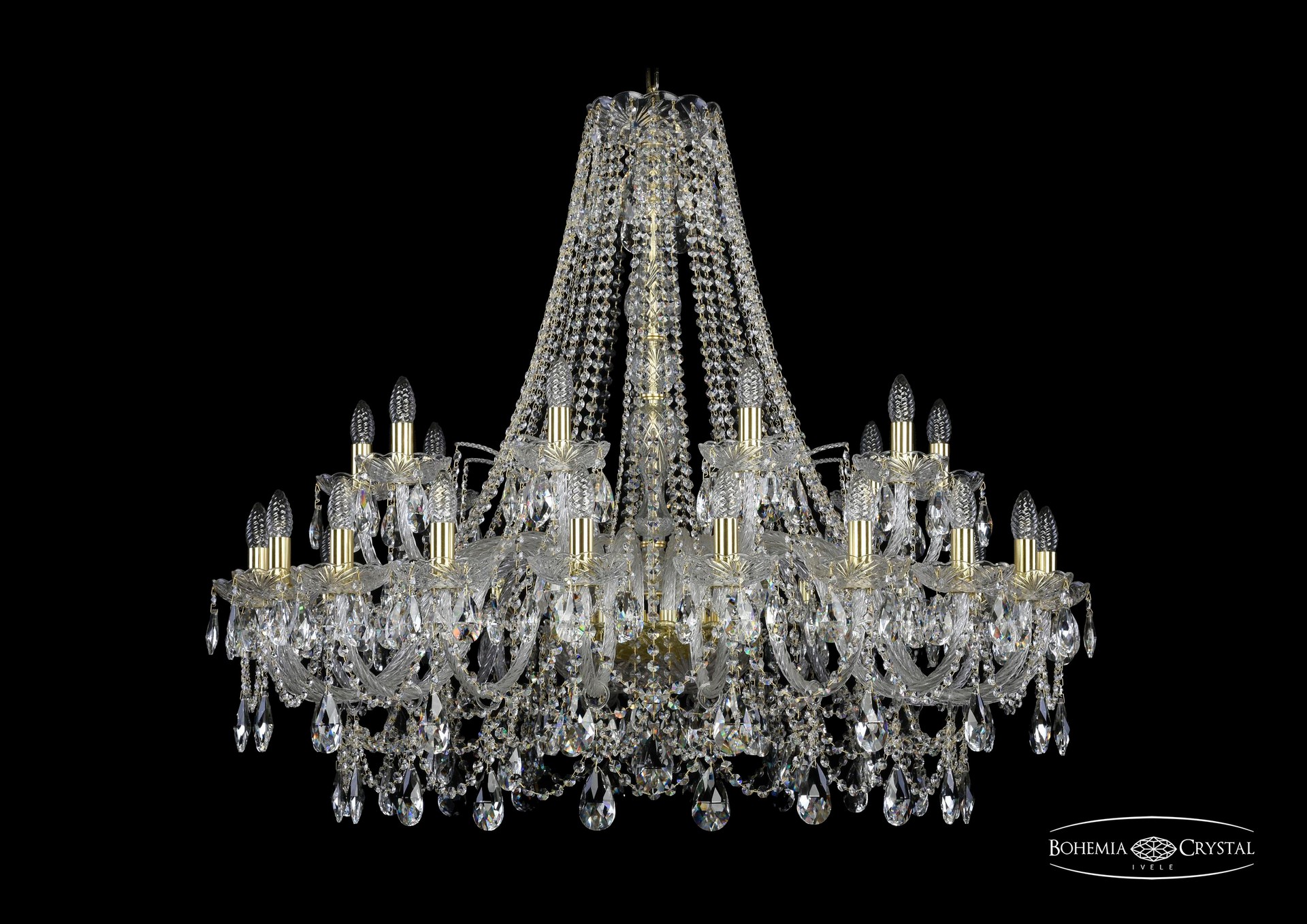 Подвесная хрустальная люстра 1411 Bohemia 1411/20+10/400 G