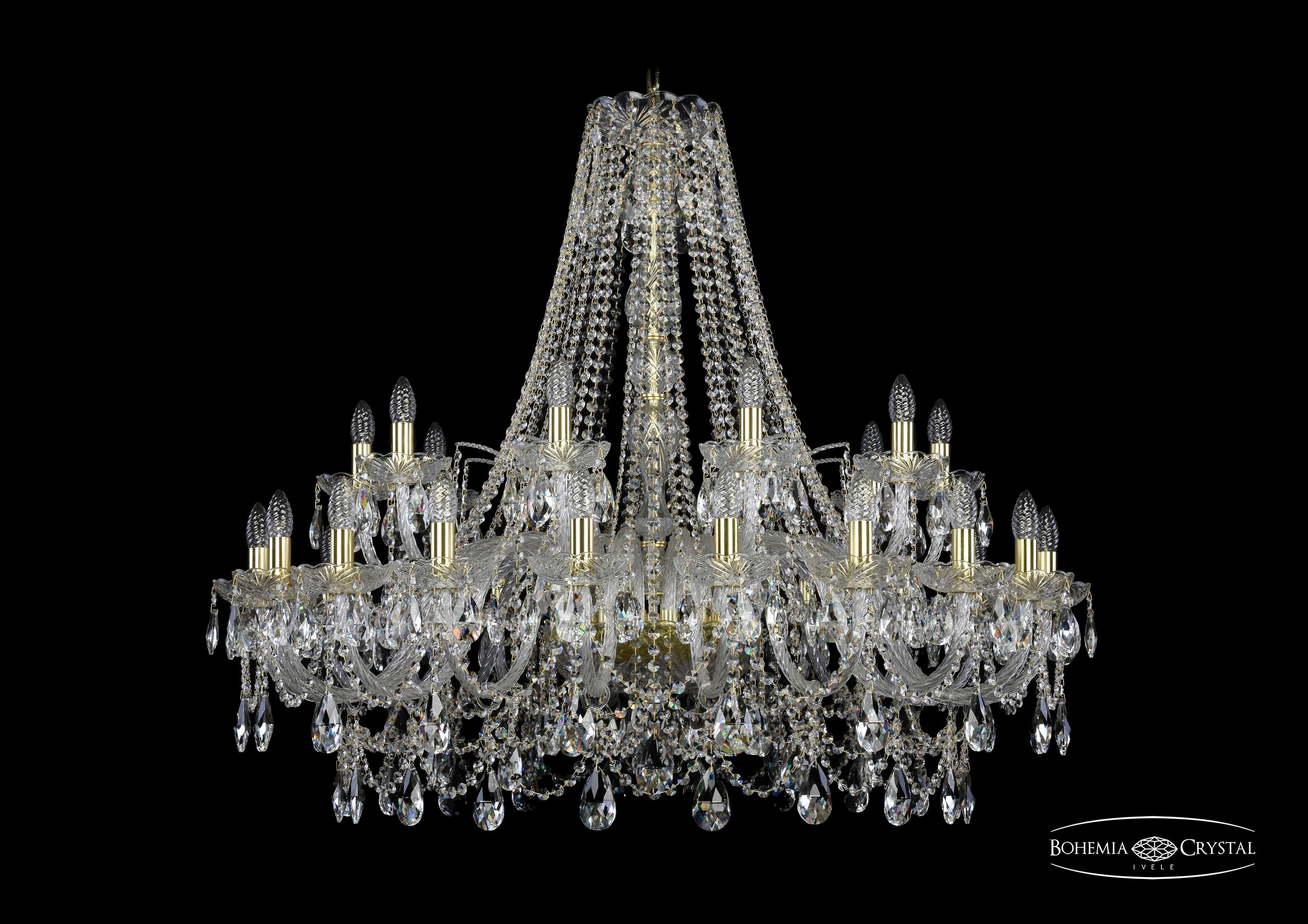 Подвесная хрустальная люстра 1411 Bohemia 1411/20+10/400 G