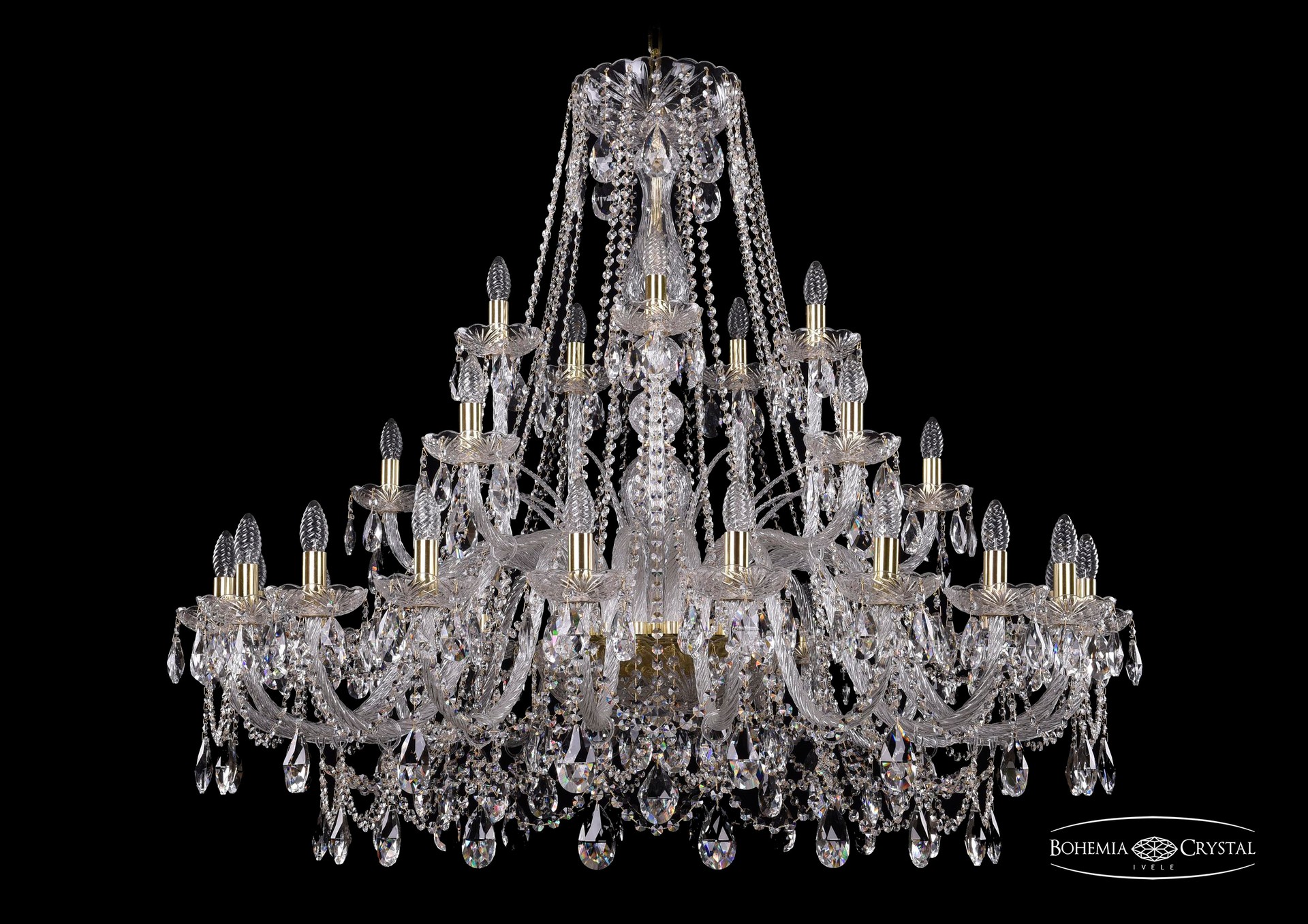 Подвесная хрустальная люстра 1411 Bohemia 1411/20+5+5/460 G