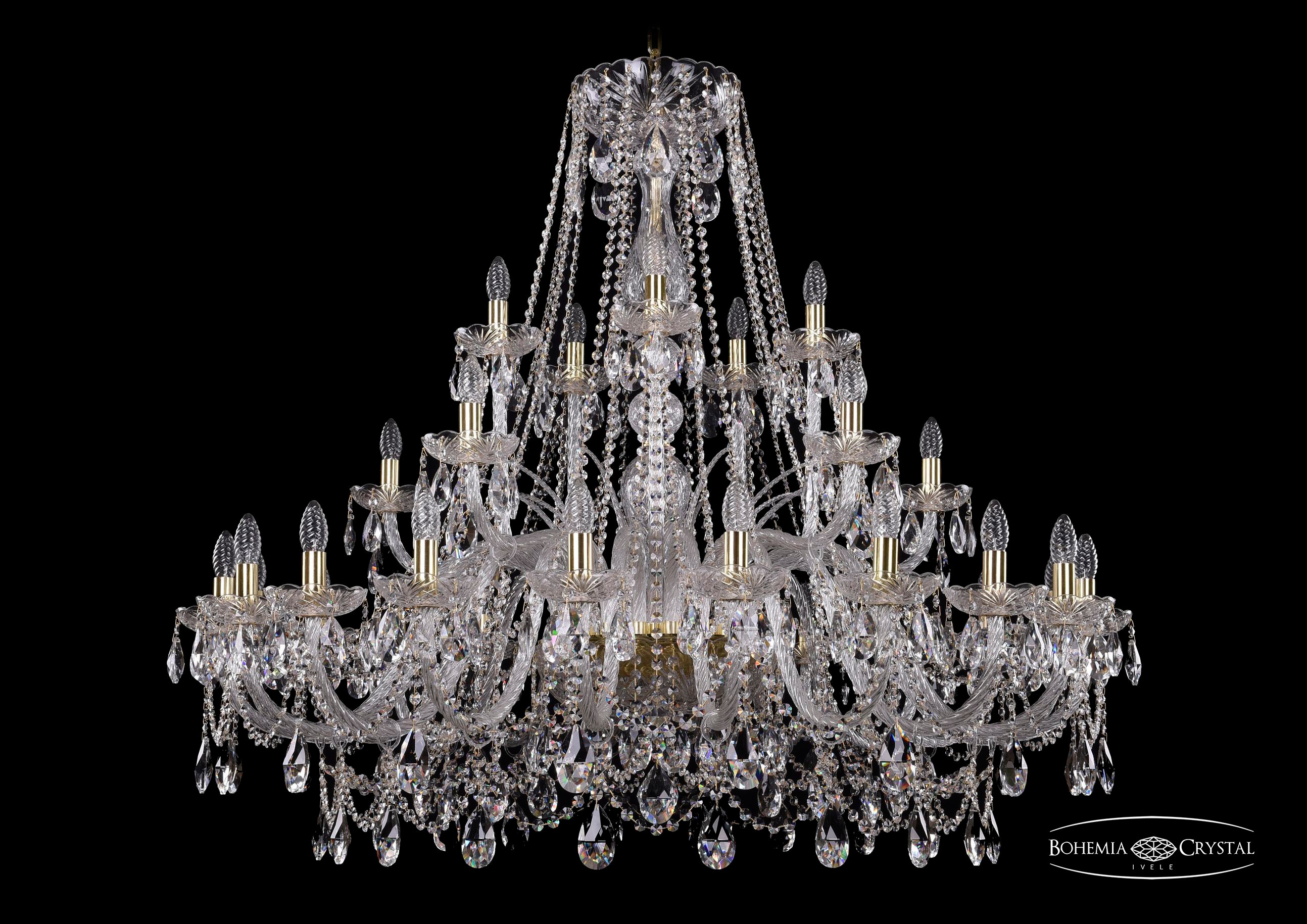 Подвесная хрустальная люстра 1411 Bohemia 1411/20+5+5/460 G