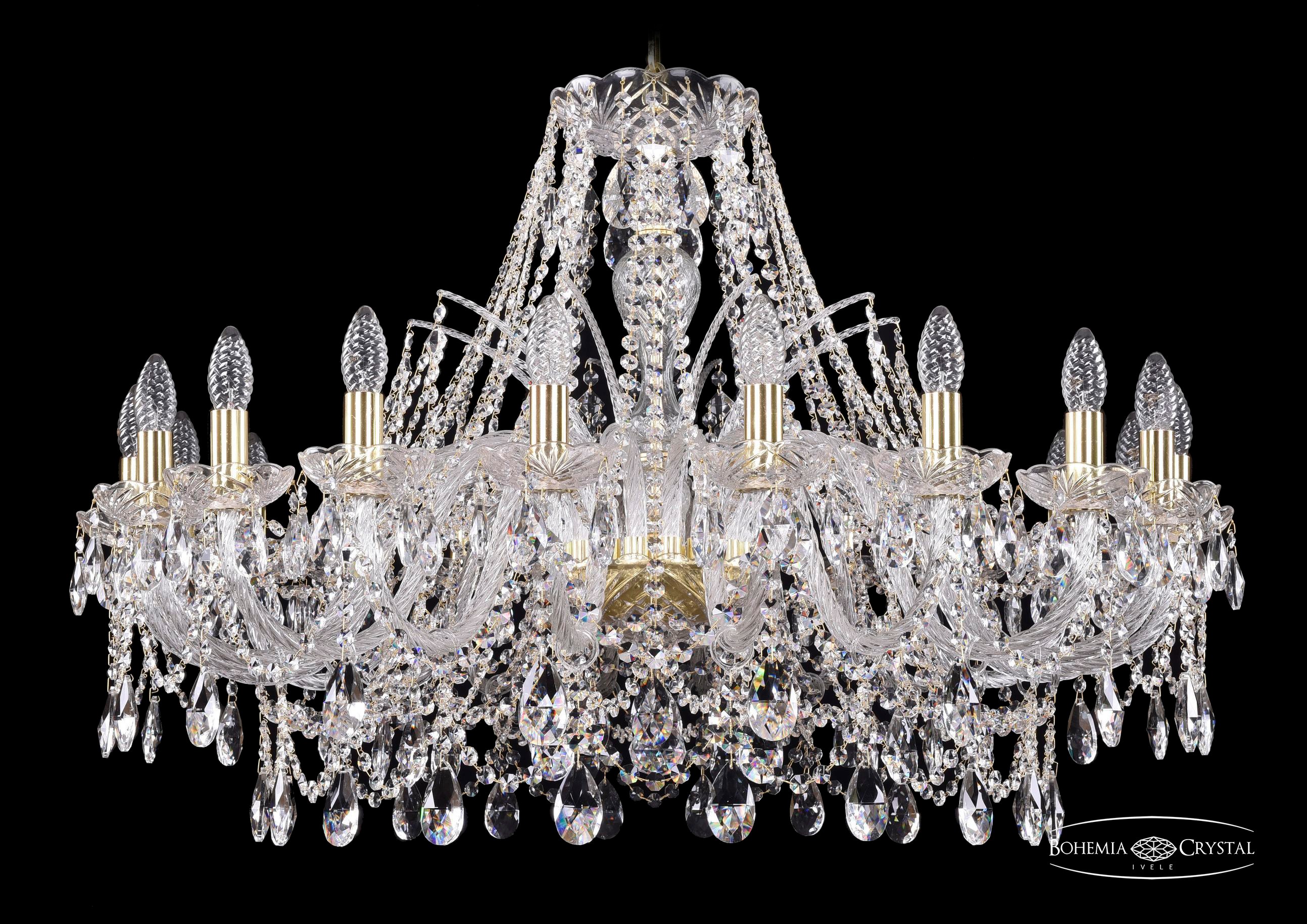 Подвесная хрустальная люстра 1411 Bohemia 1411/20/360 G