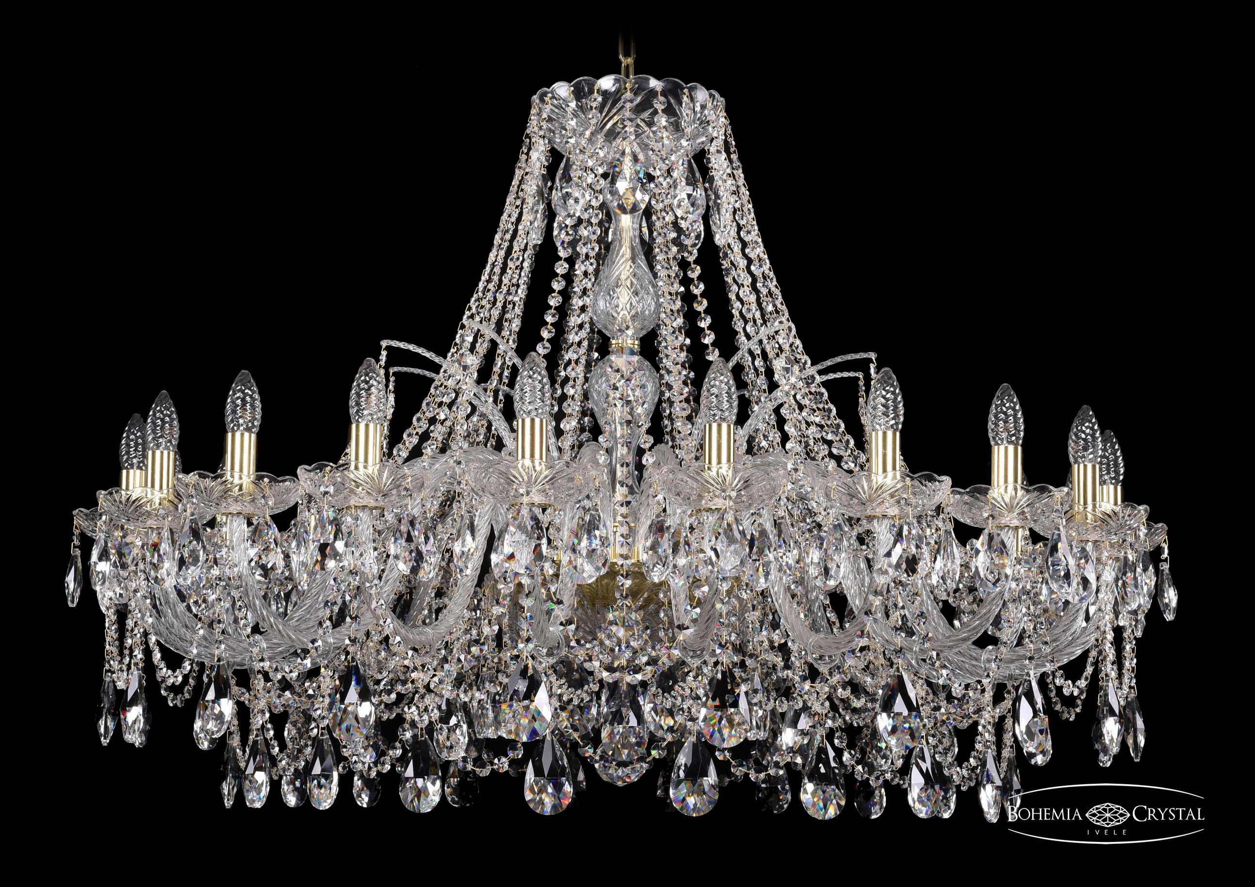 Подвесная хрустальная люстра 1411 Bohemia 1411/20/400 G