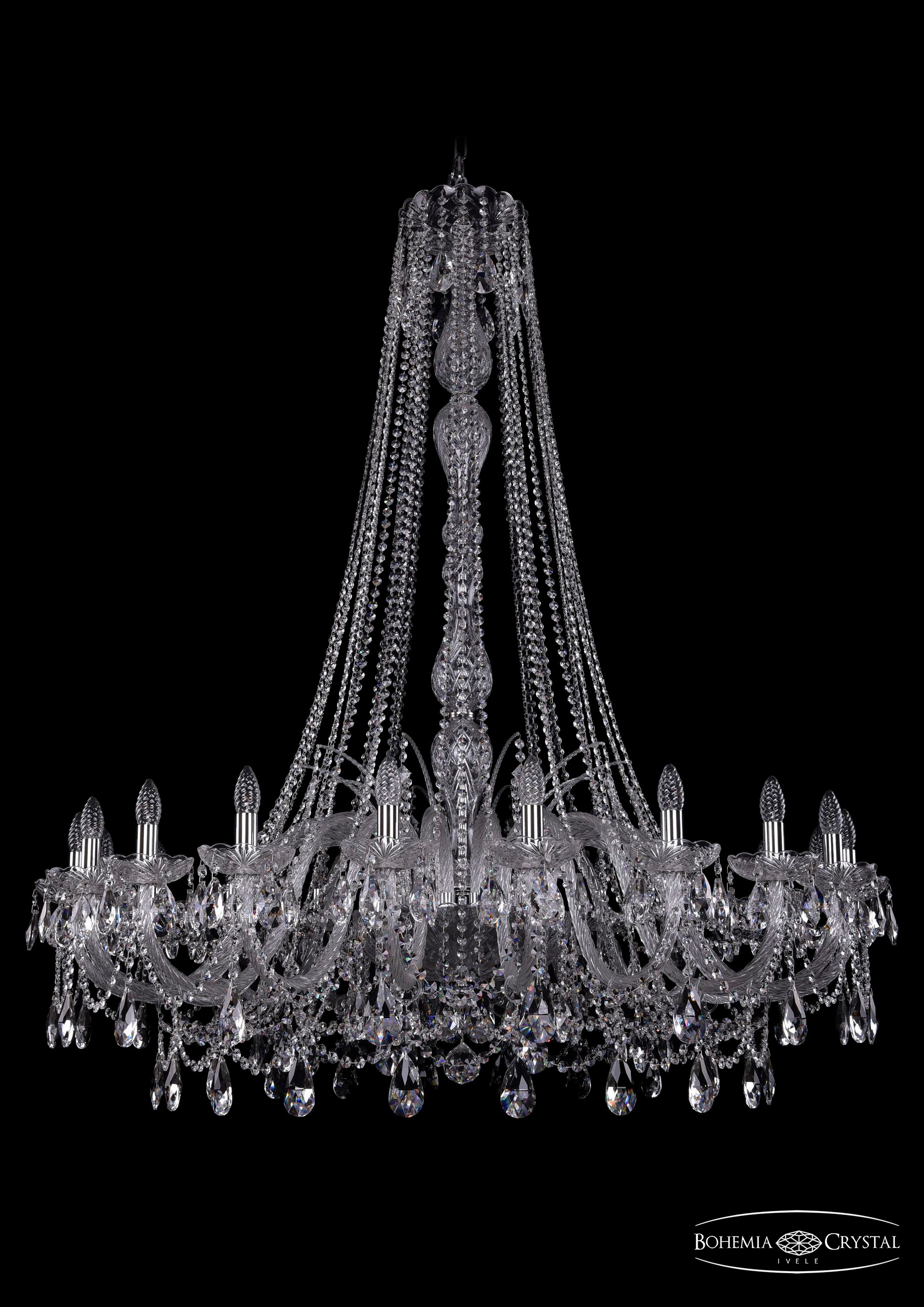 Подвесная хрустальная люстра 1411 Bohemia 1411/20/460/h-151 Ni