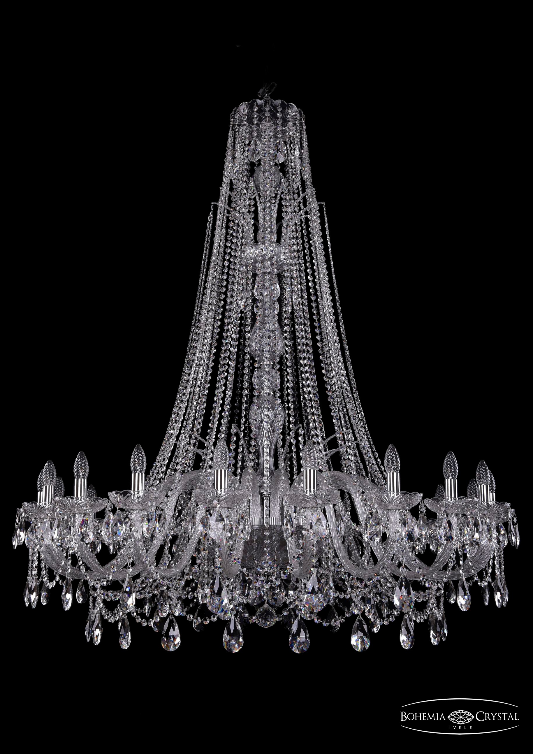 Подвесная хрустальная люстра 1411 Bohemia 1411/20/460/XL-154 Ni
