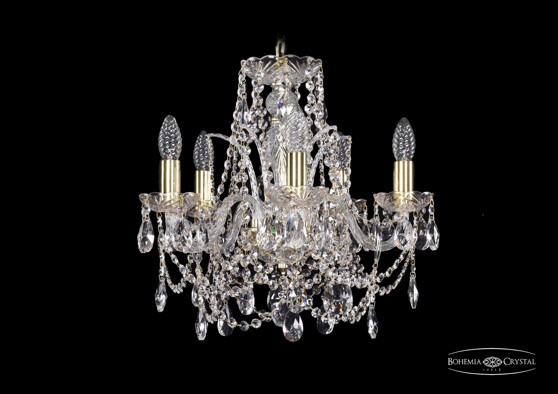 Подвесная хрустальная люстра 1411 Bohemia 1411/5/141 G