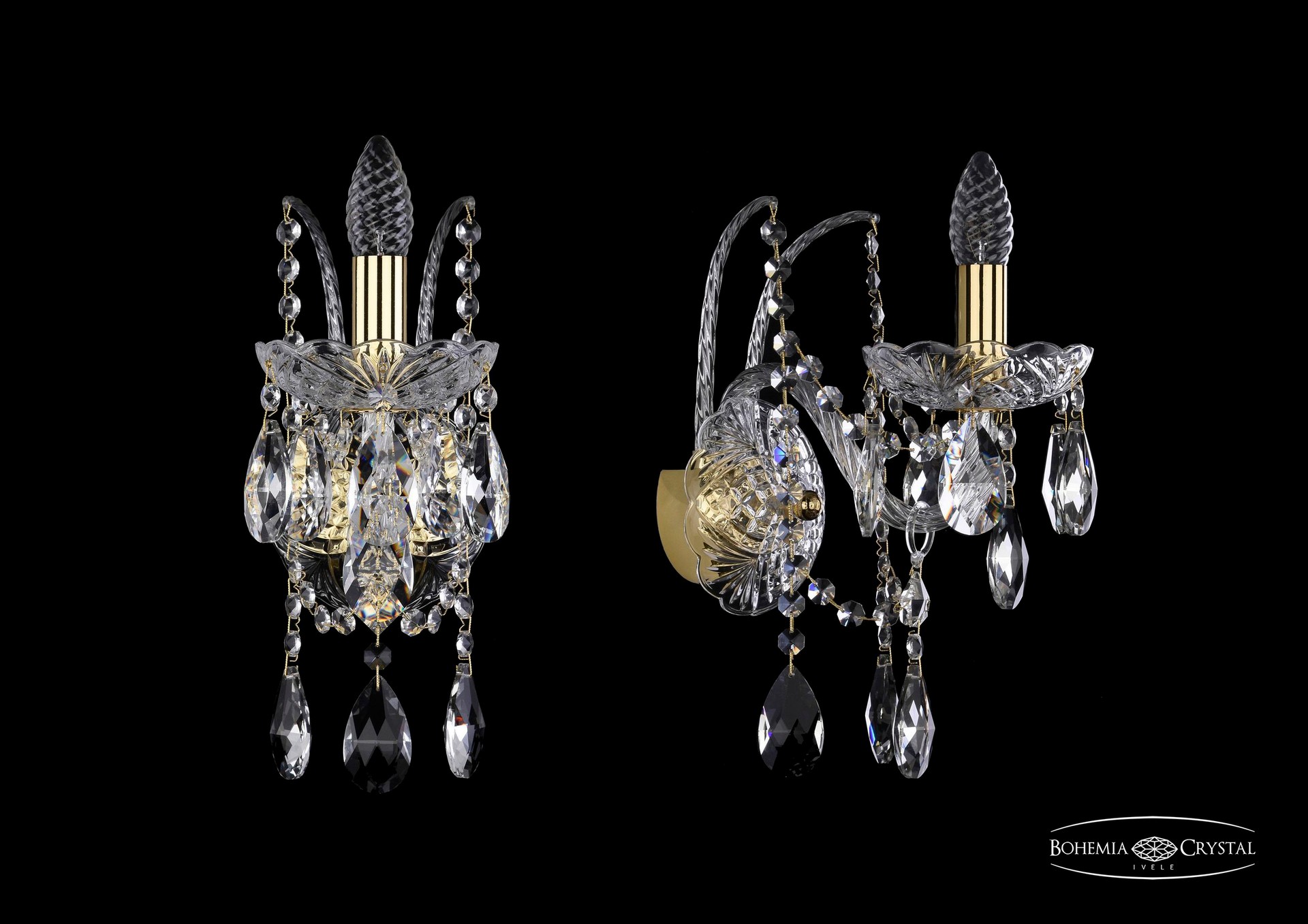 Настенное бра Bohemia 1411 1411B/1/160/XL/G