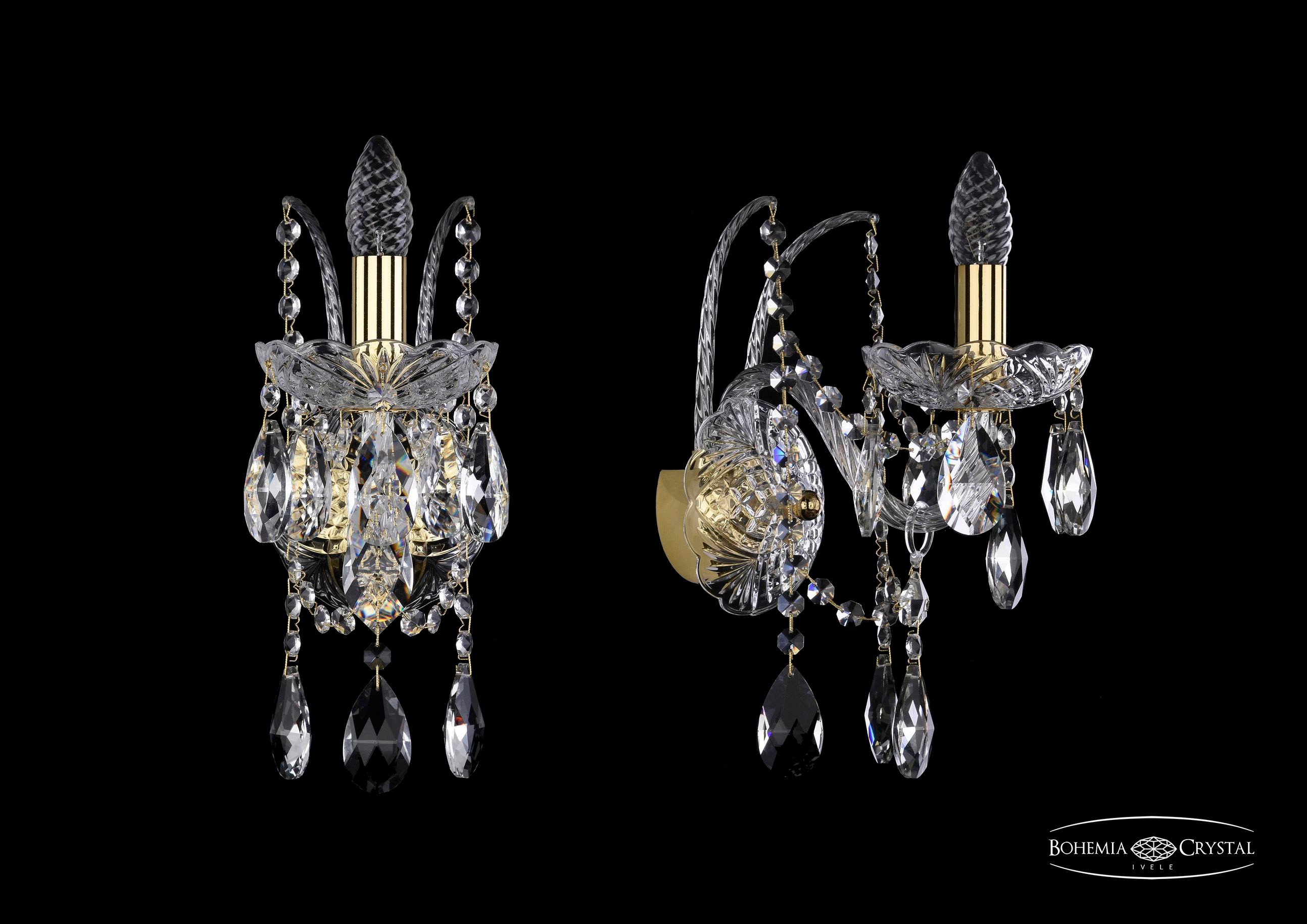 Настенное бра Bohemia 1411 1411B/1/160/XL/G