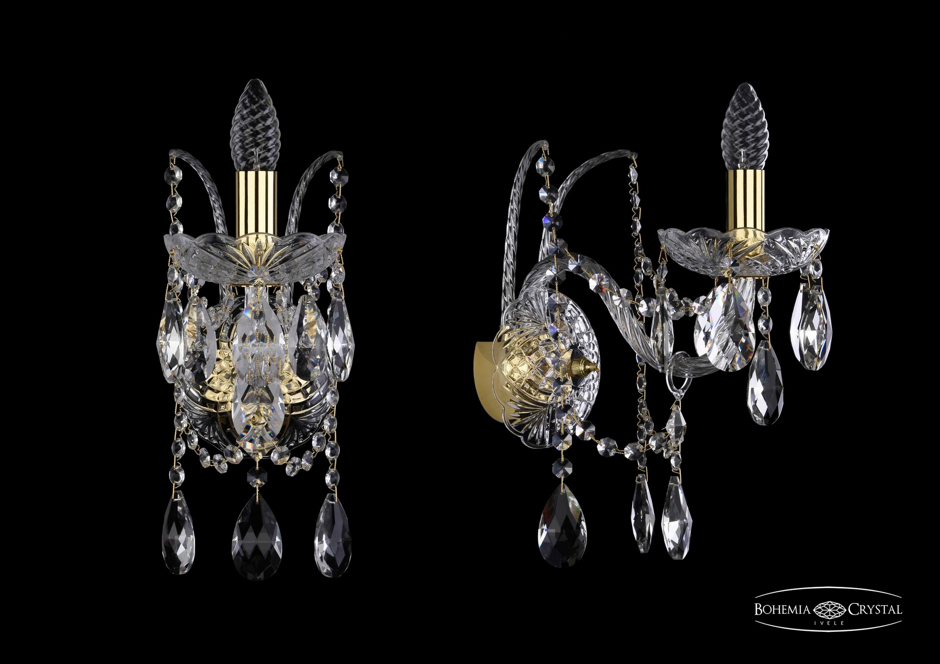 Настенное бра Bohemia 1411 1411B/1/195/XL/G