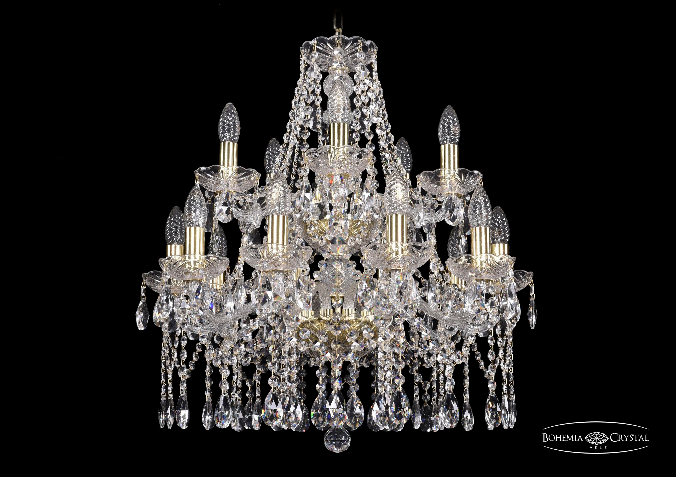 Подвесная хрустальная люстра 1413 Bohemia 1413/10+5/200/2d G