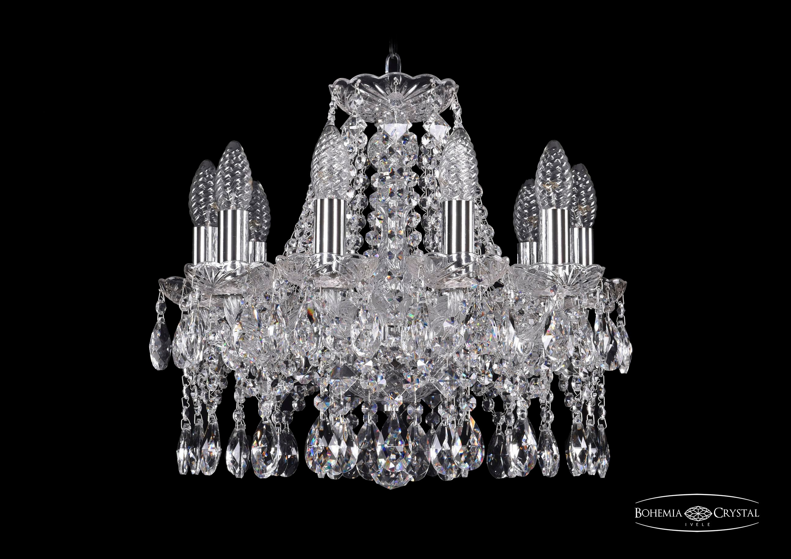 Подвесная хрустальная люстра 1413 Bohemia 1413/10/141 Ni