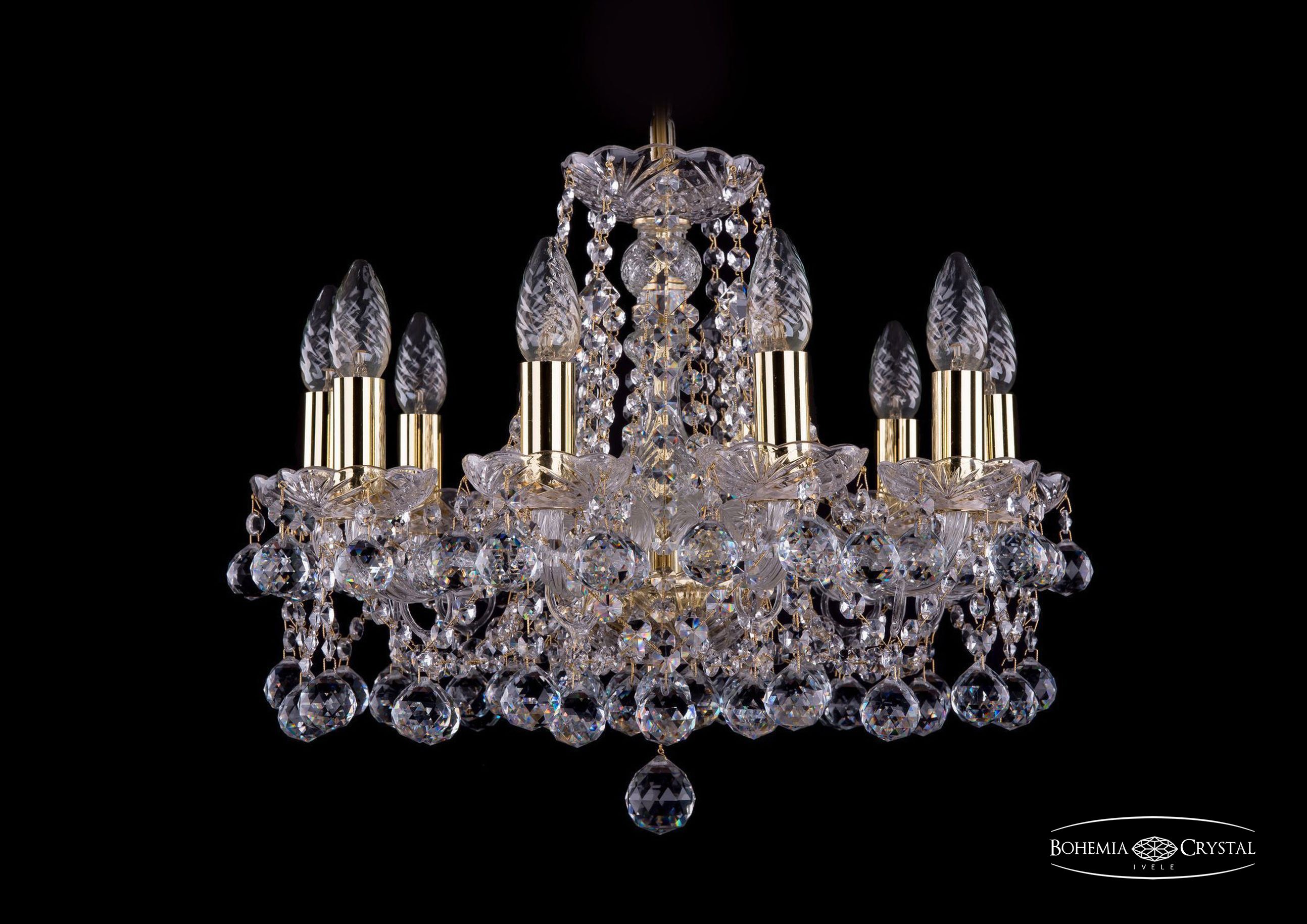 Подвесная хрустальная люстра 1413 Bohemia 1413/10/165 G Balls