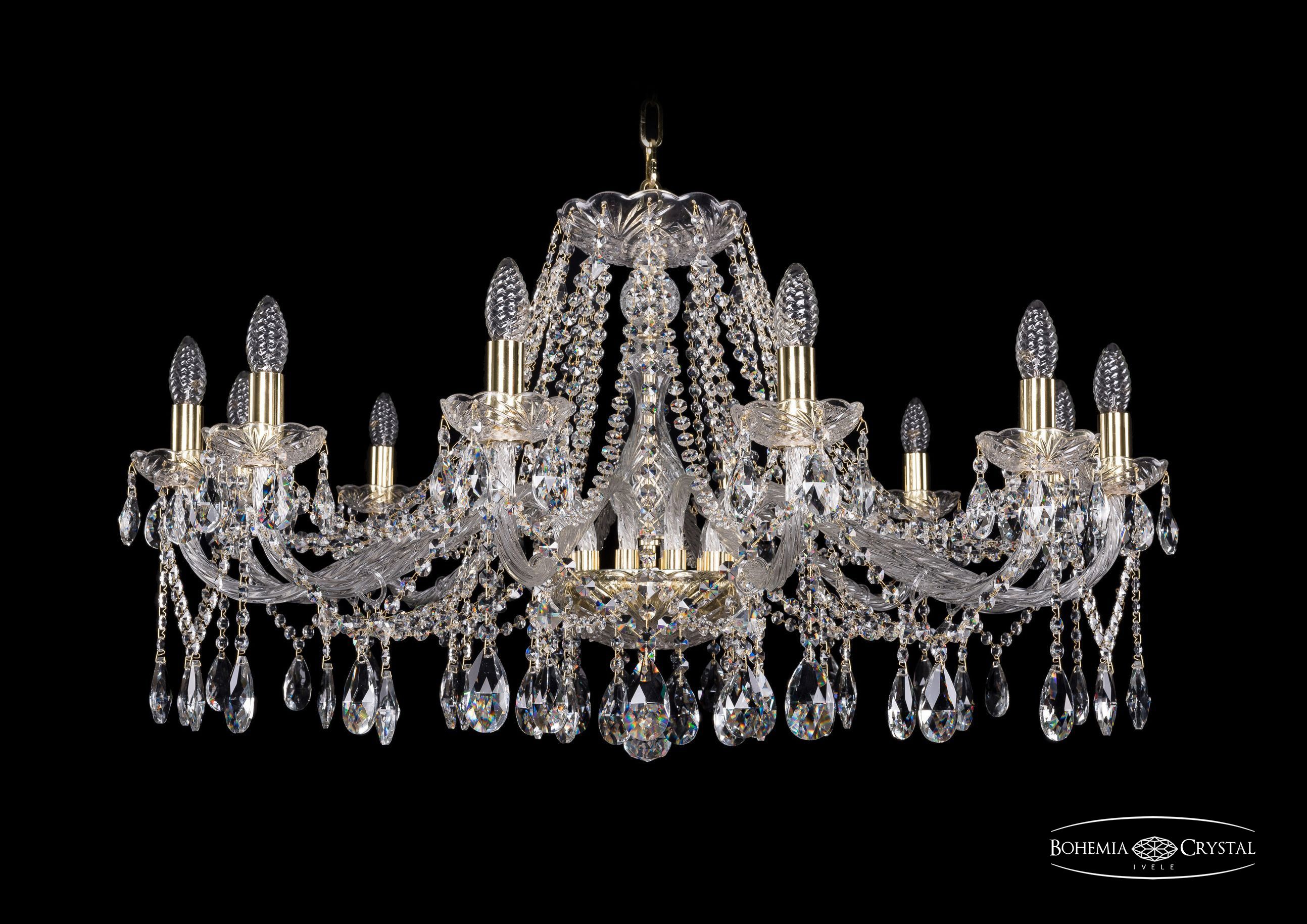Подвесная хрустальная люстра 1413 Bohemia 1413/12/360 G