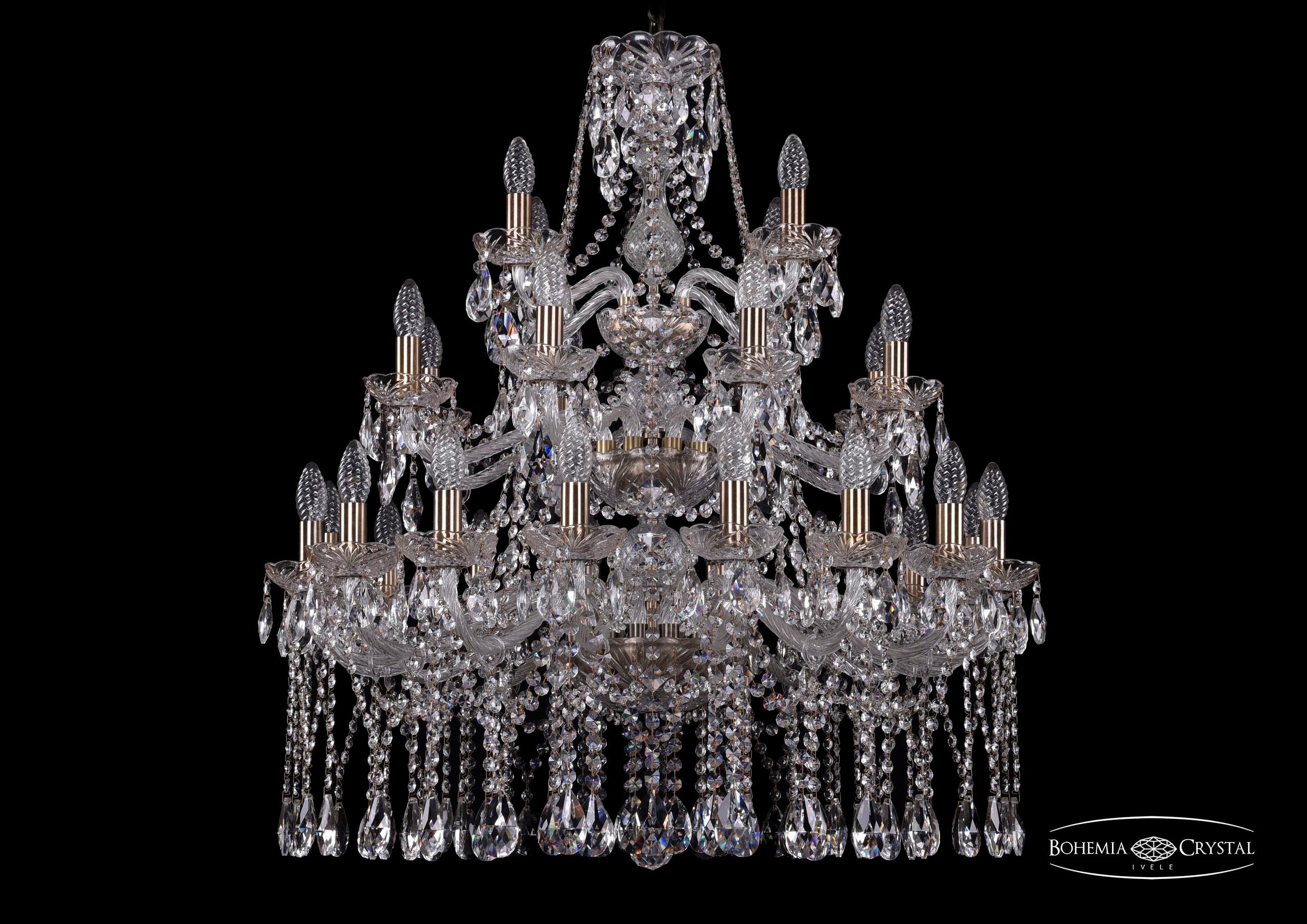 Подвесная хрустальная люстра 1413 Bohemia 1413/16+8+4/300/3d Pa