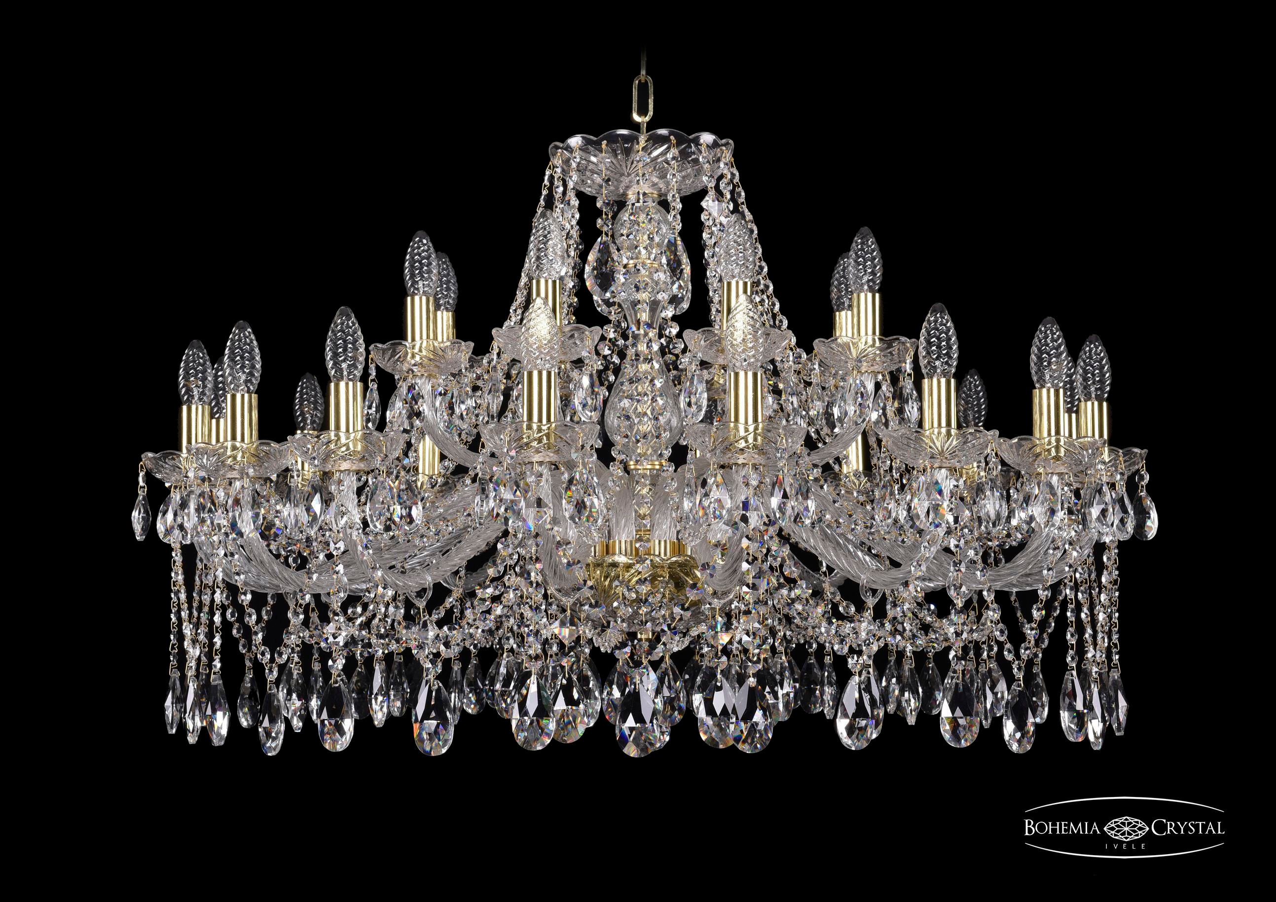 Подвесная хрустальная люстра 1413 Bohemia 1413/16+8/360 G