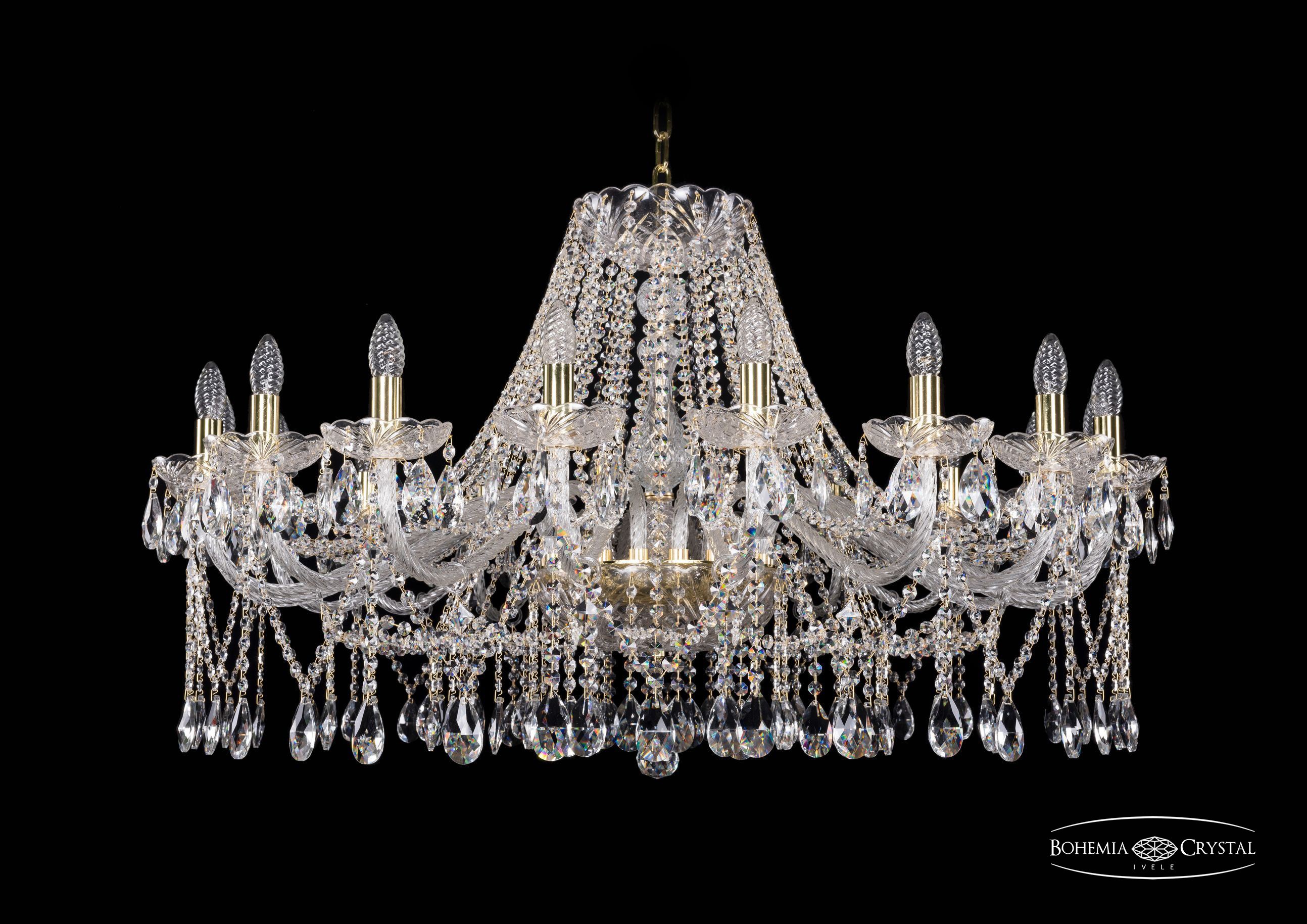 Подвесная хрустальная люстра 1413 Bohemia 1413/18/400 G