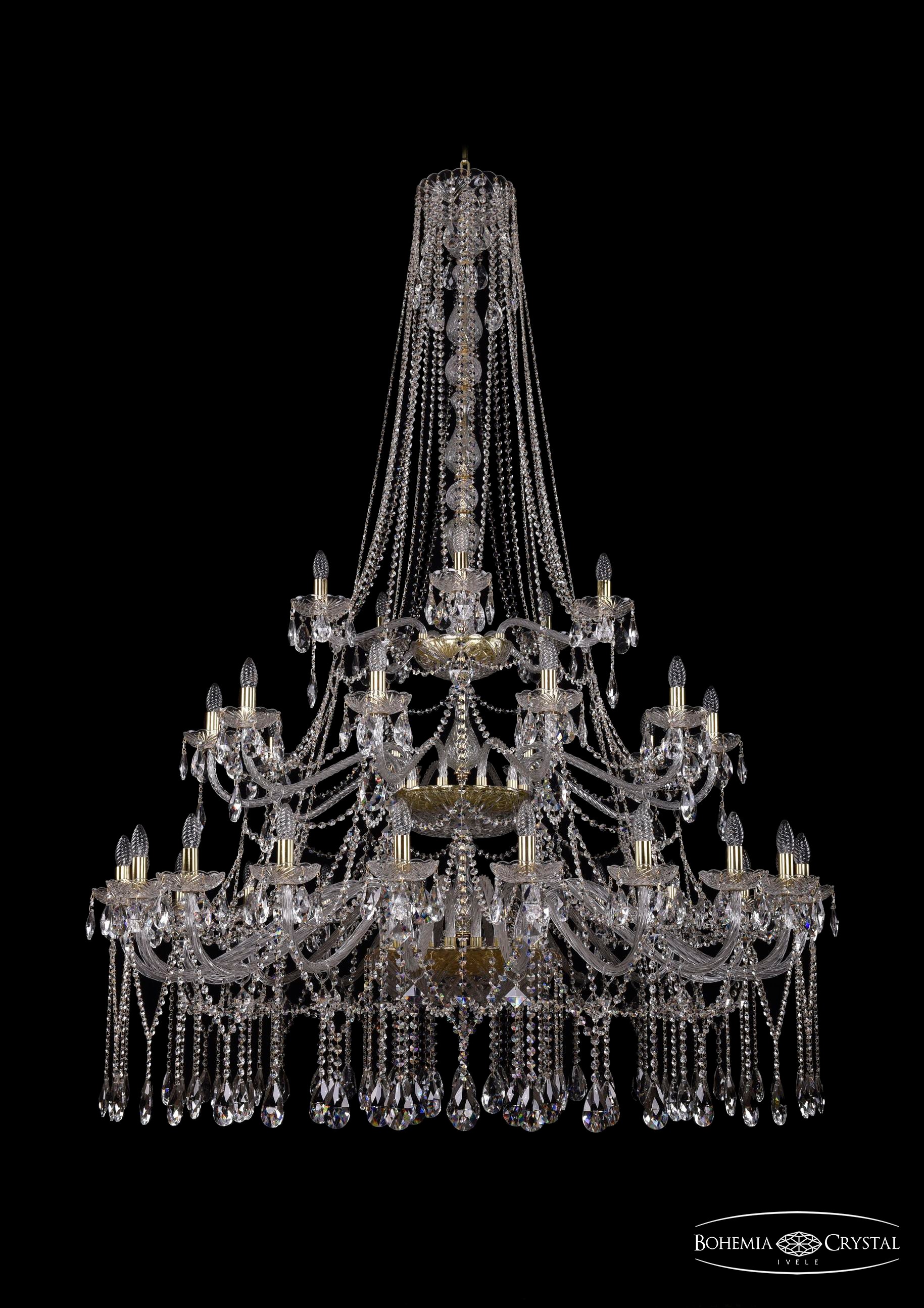 Подвесная хрустальная люстра 1413 Bohemia 1413/20+10+5/530/h-201/3d G