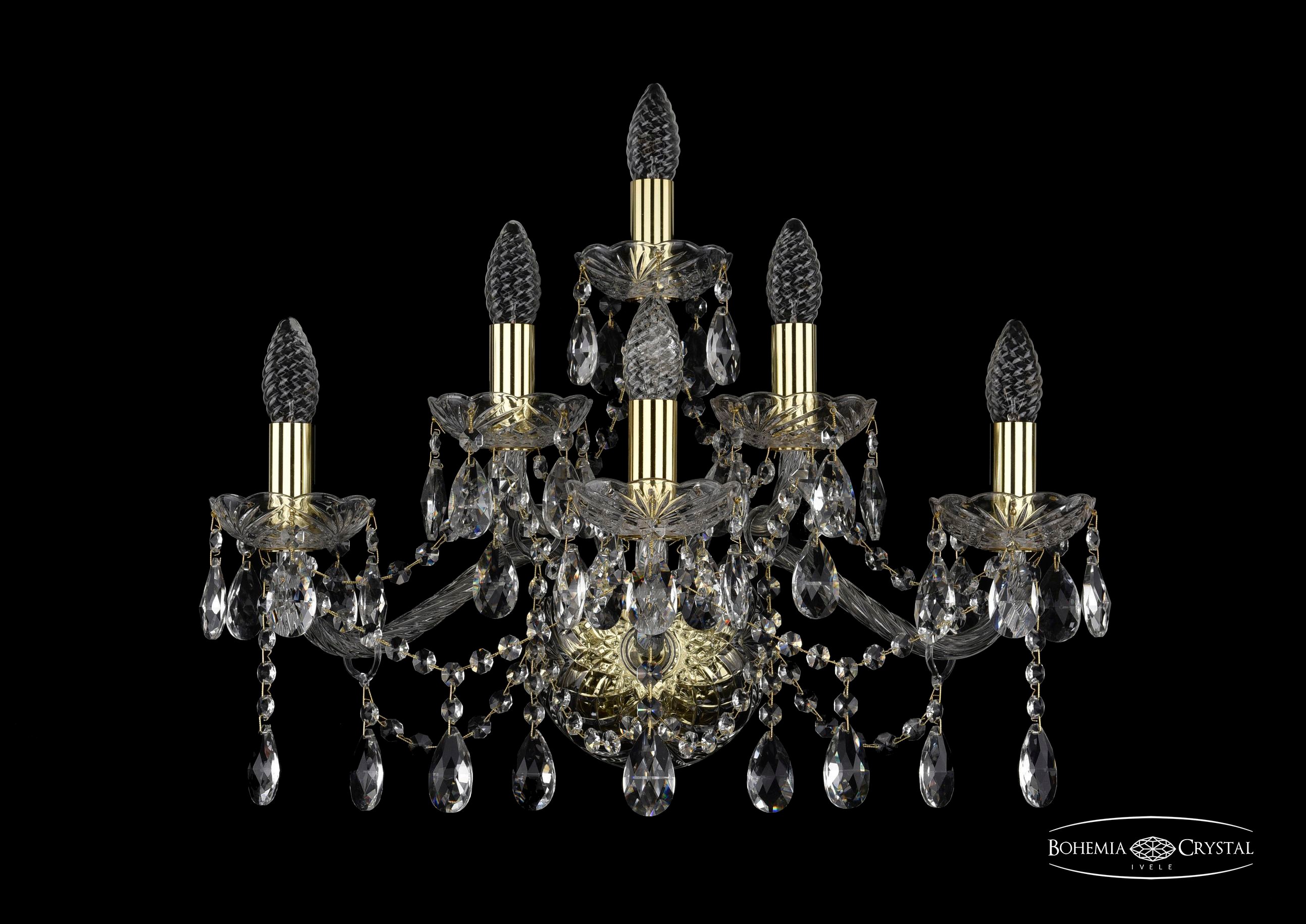 Настенное бра Bohemia 1413 1413B/3+2+1/220/G