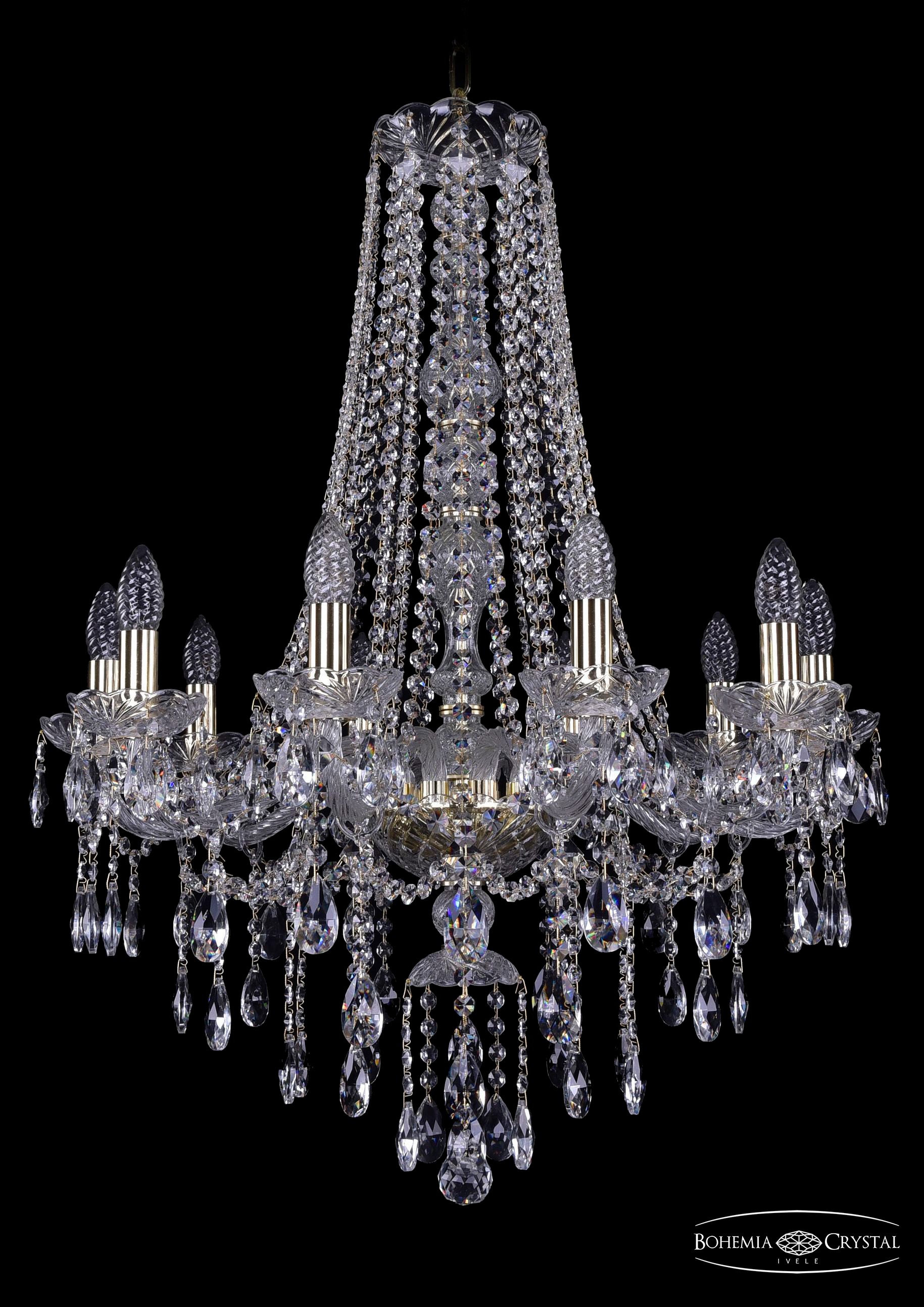 Подвесная хрустальная люстра 1415 Bohemia 1415/10/220/h-85 G