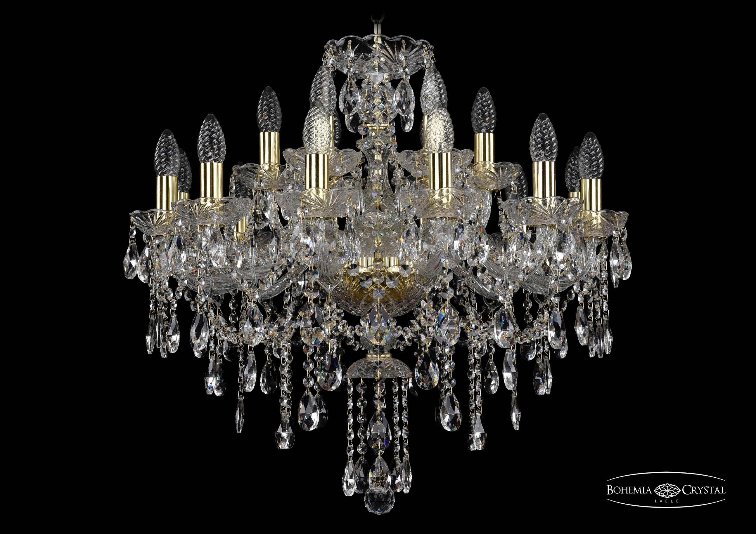 Подвесная хрустальная люстра 1415 Bohemia 1415/12+6/220 G