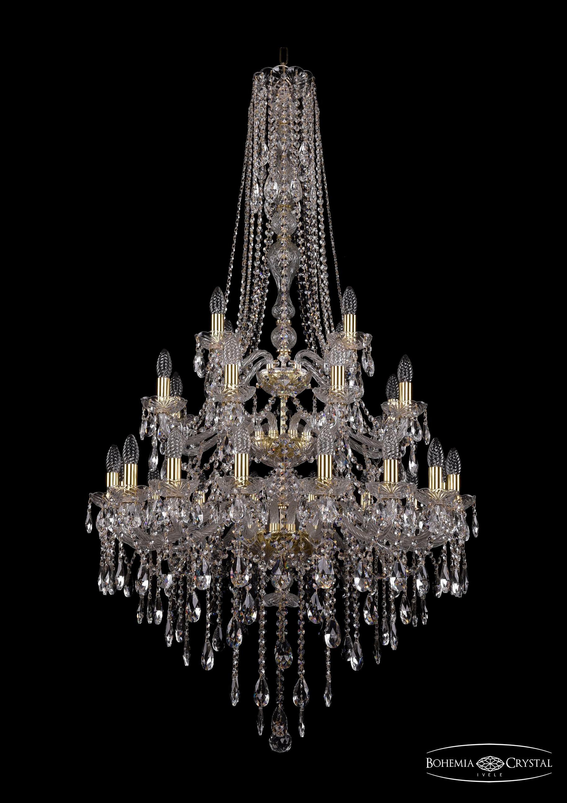 Подвесная хрустальная люстра 1415 Bohemia 1415/16+8+4/300/h-155/3d G