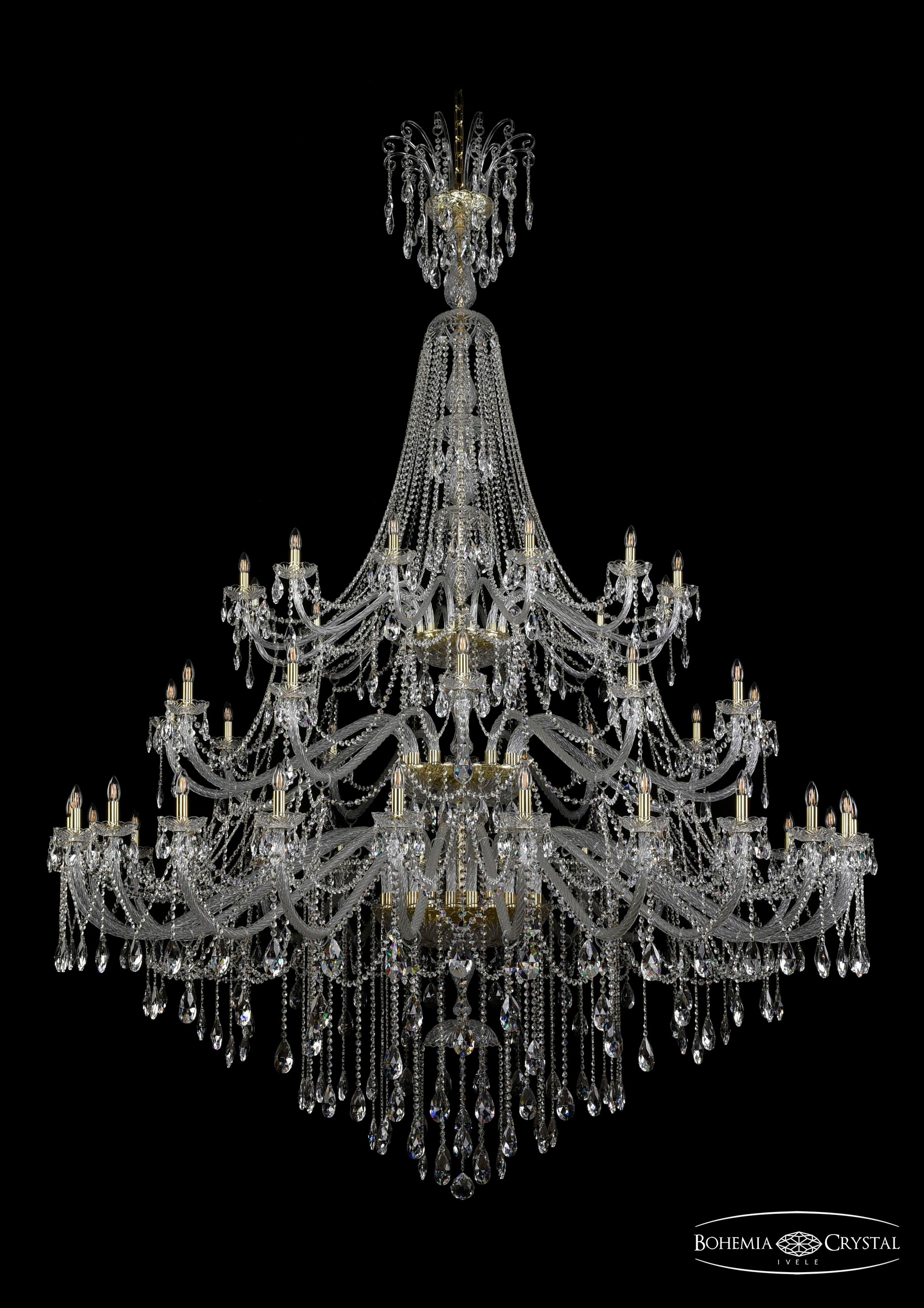 Подвесная хрустальная люстра 1415 Bohemia 1415/24+12+12/900/XLU-320/3d G