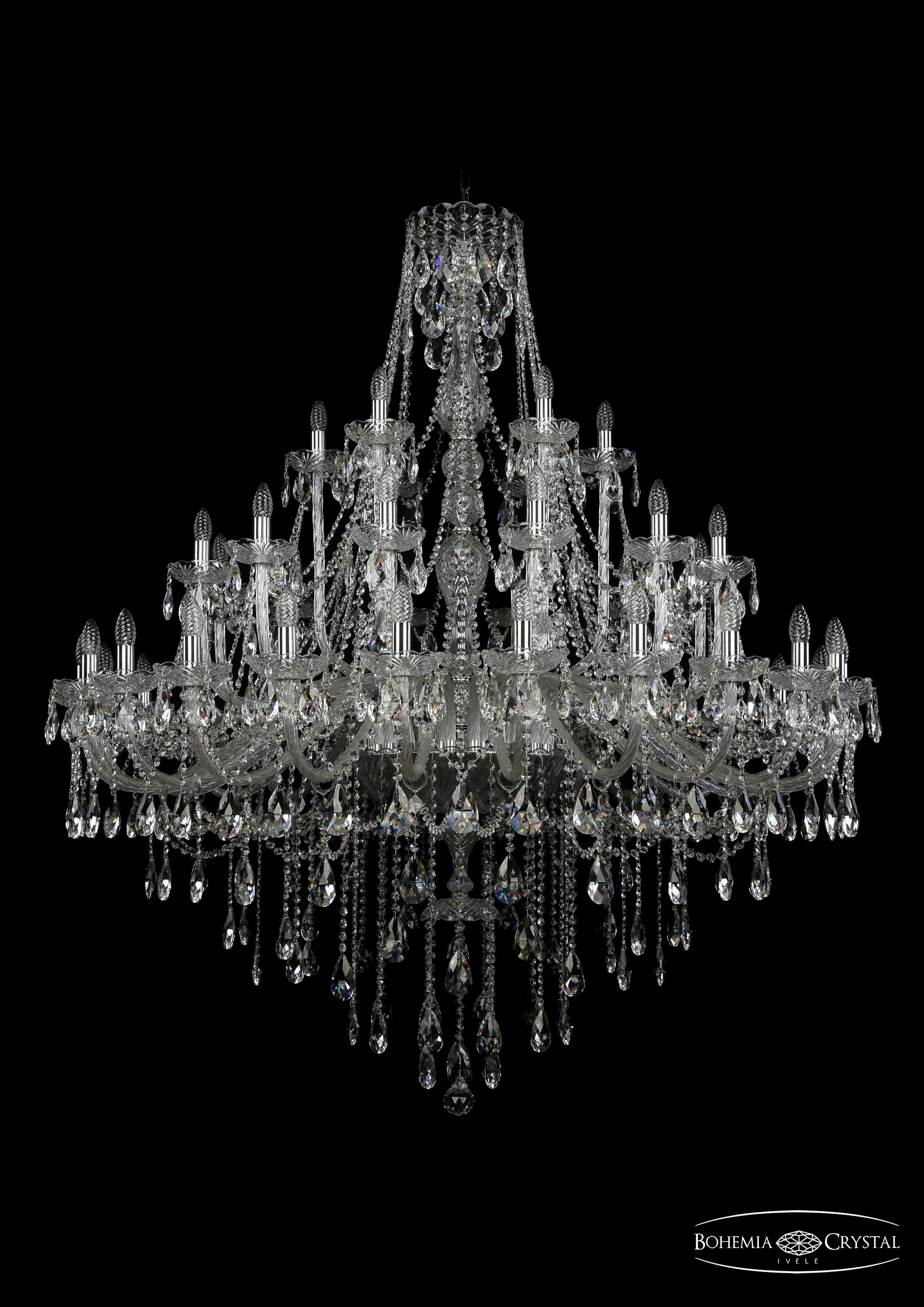 Подвесная хрустальная люстра 1415 Bohemia 1415/24+12+6/530 Ni