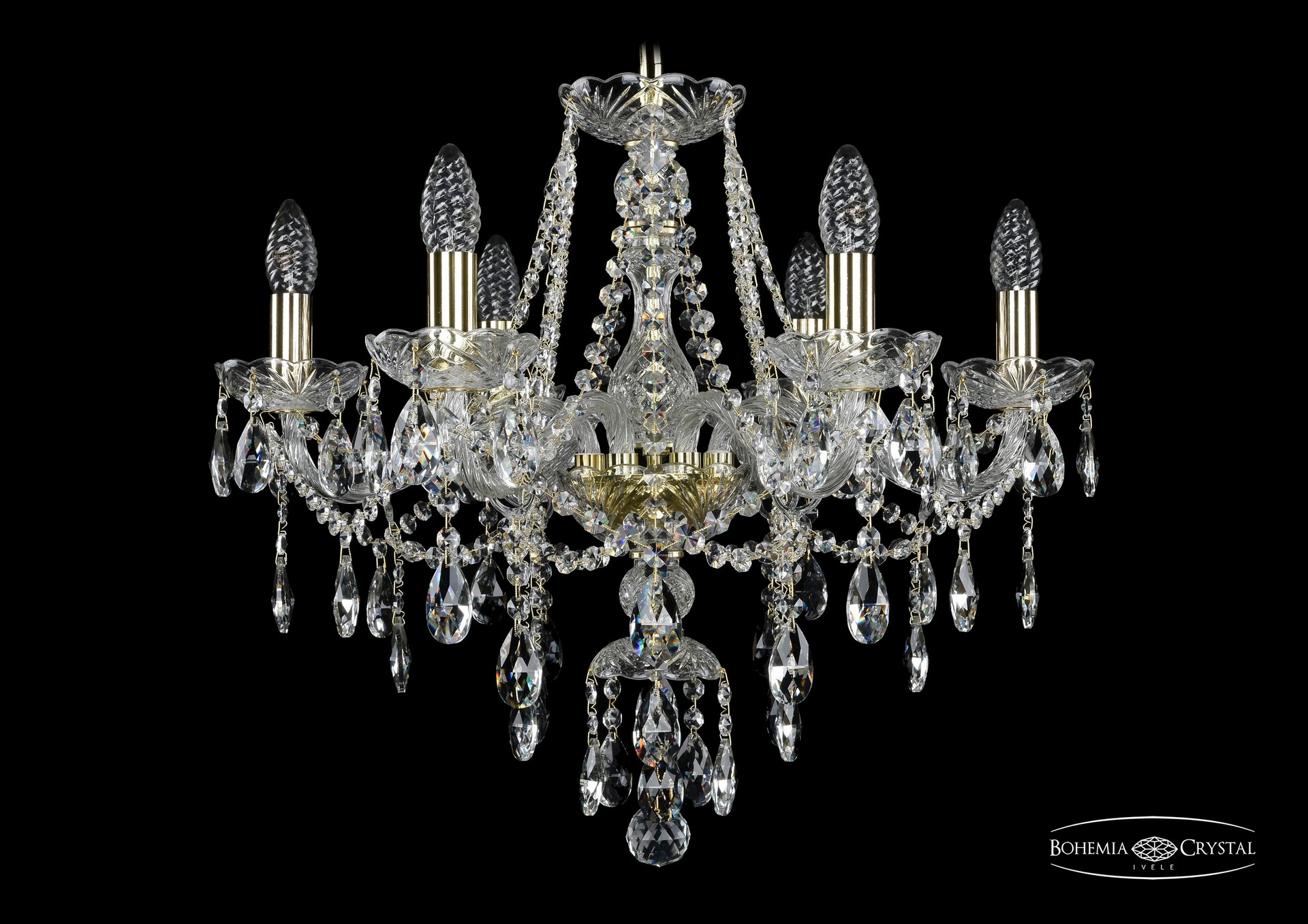 Подвесная хрустальная люстра 1415 Bohemia 1415/6/200 G