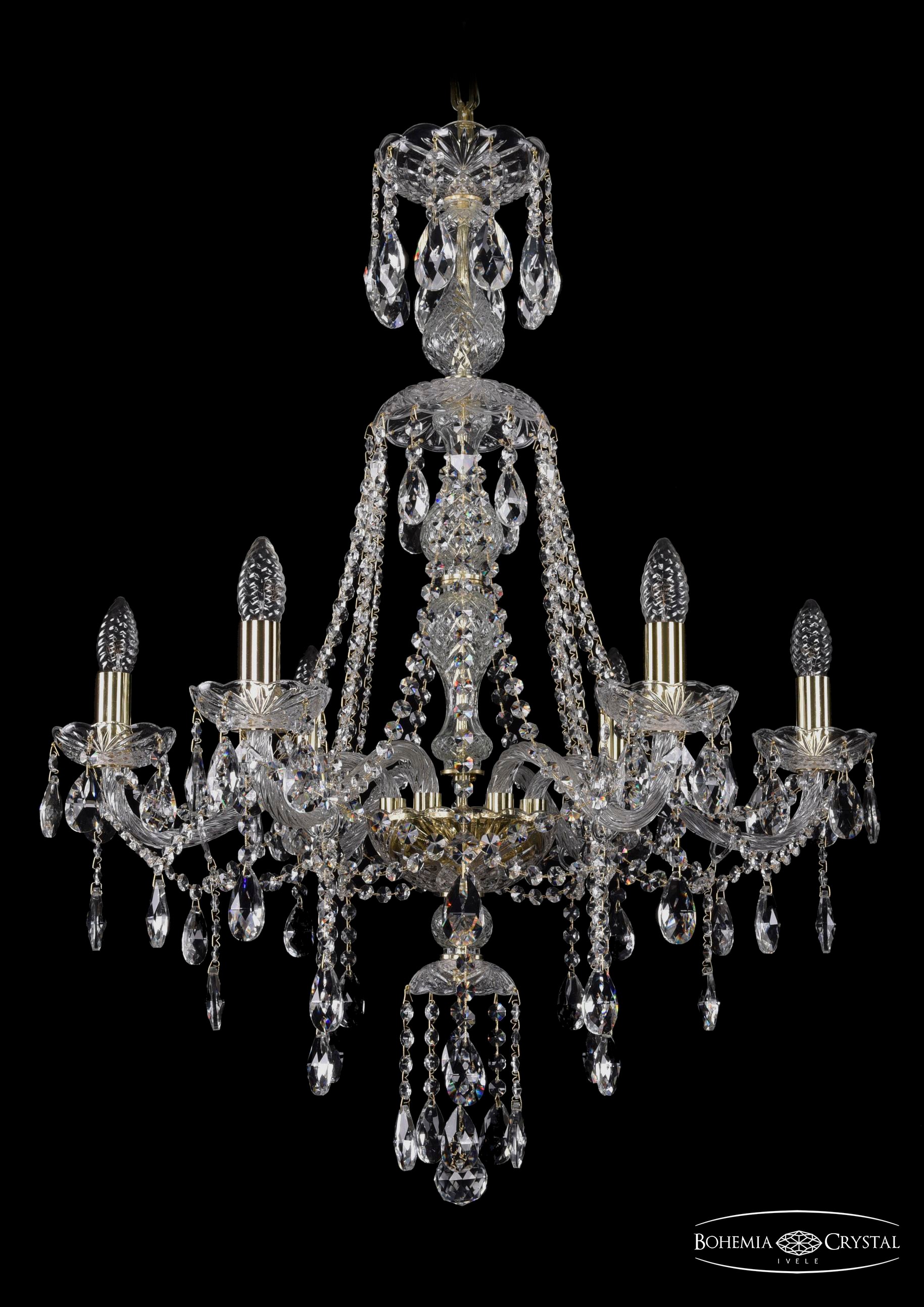 Подвесная хрустальная люстра 1415 Bohemia 1415/6/220/XL-86 G