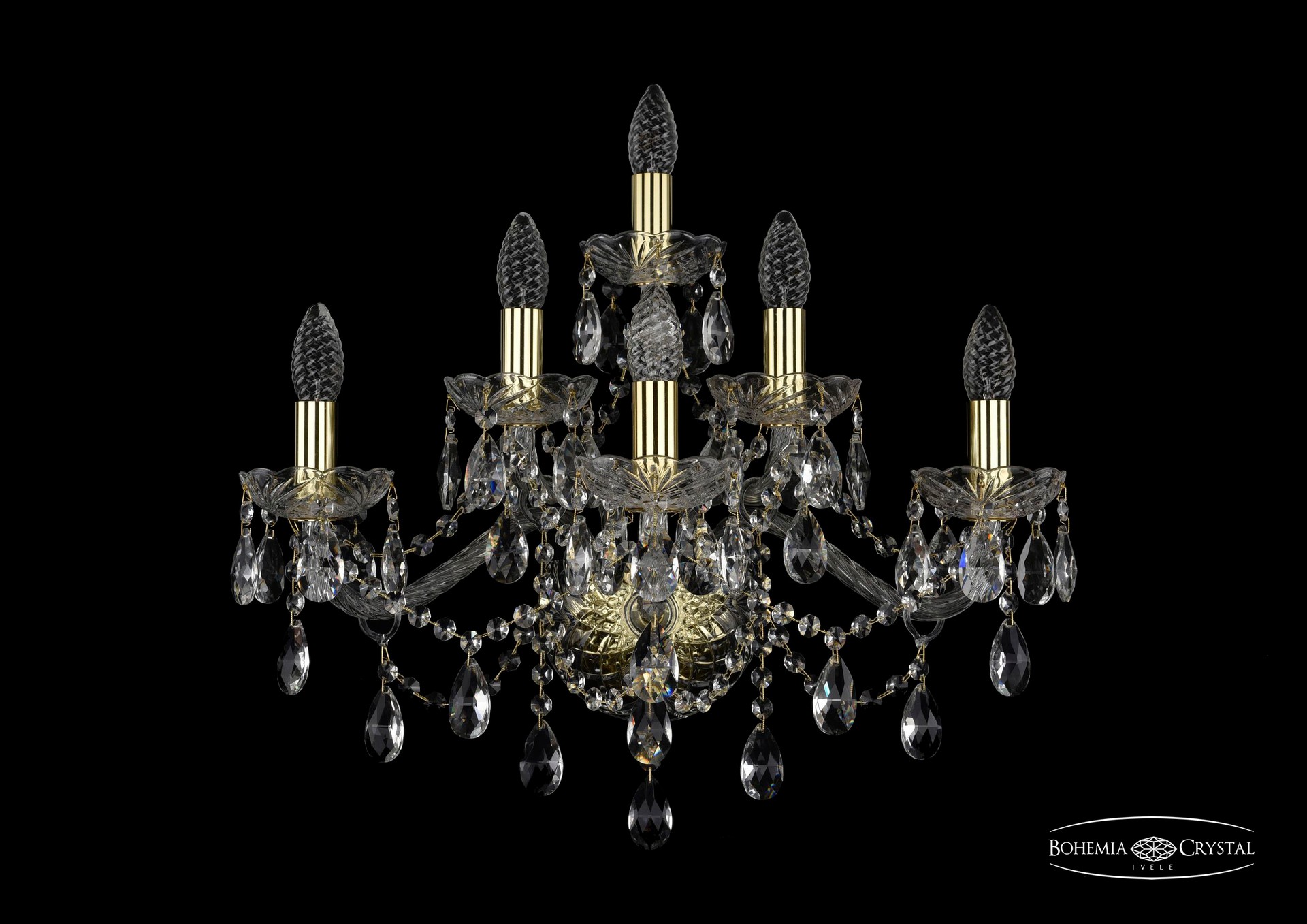 Настенное бра Bohemia 1415 1415B/3+2+1/220/G