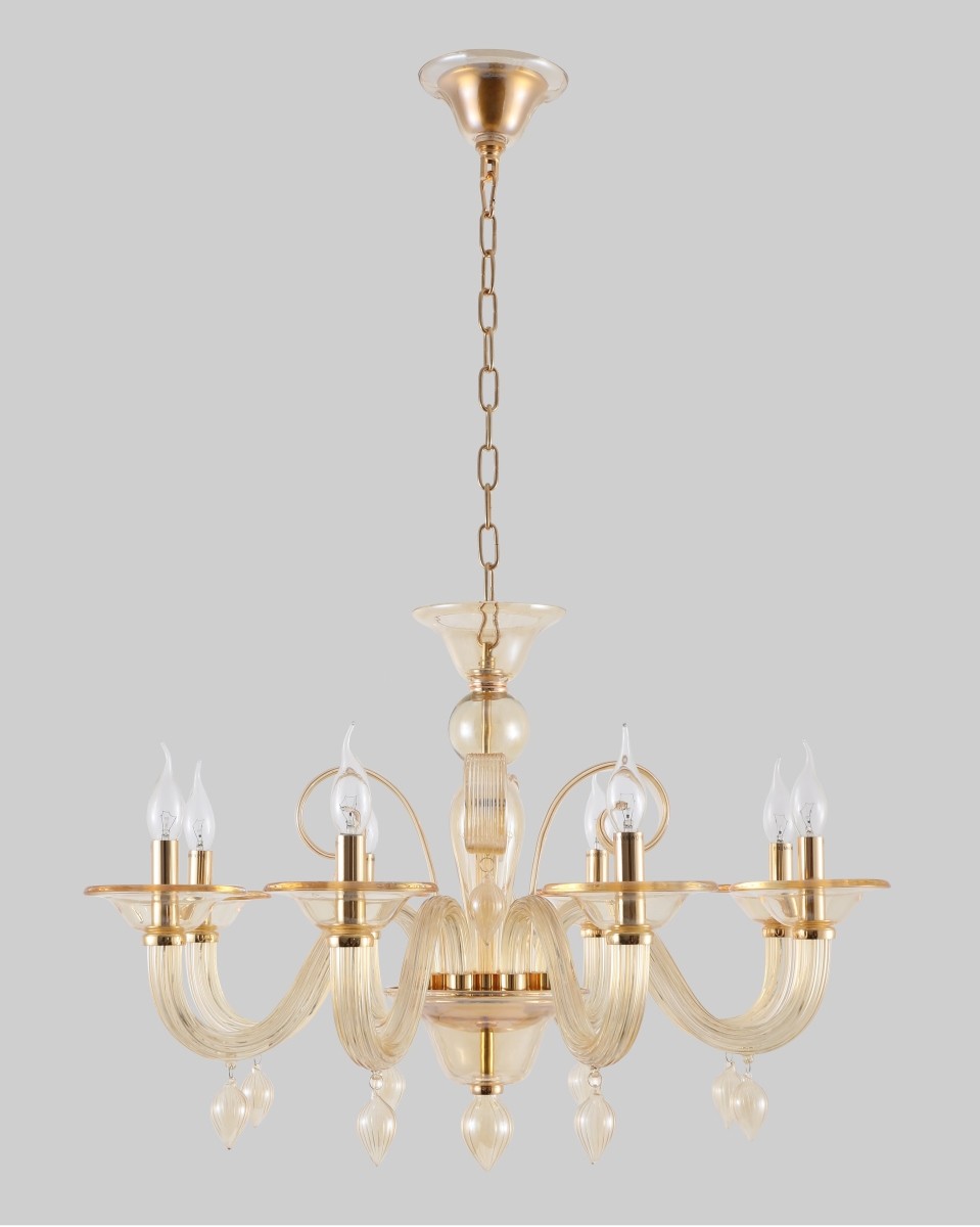 Подвесная люстра Crystal Lux Caetano CAETANO SP-PL8 AMBER