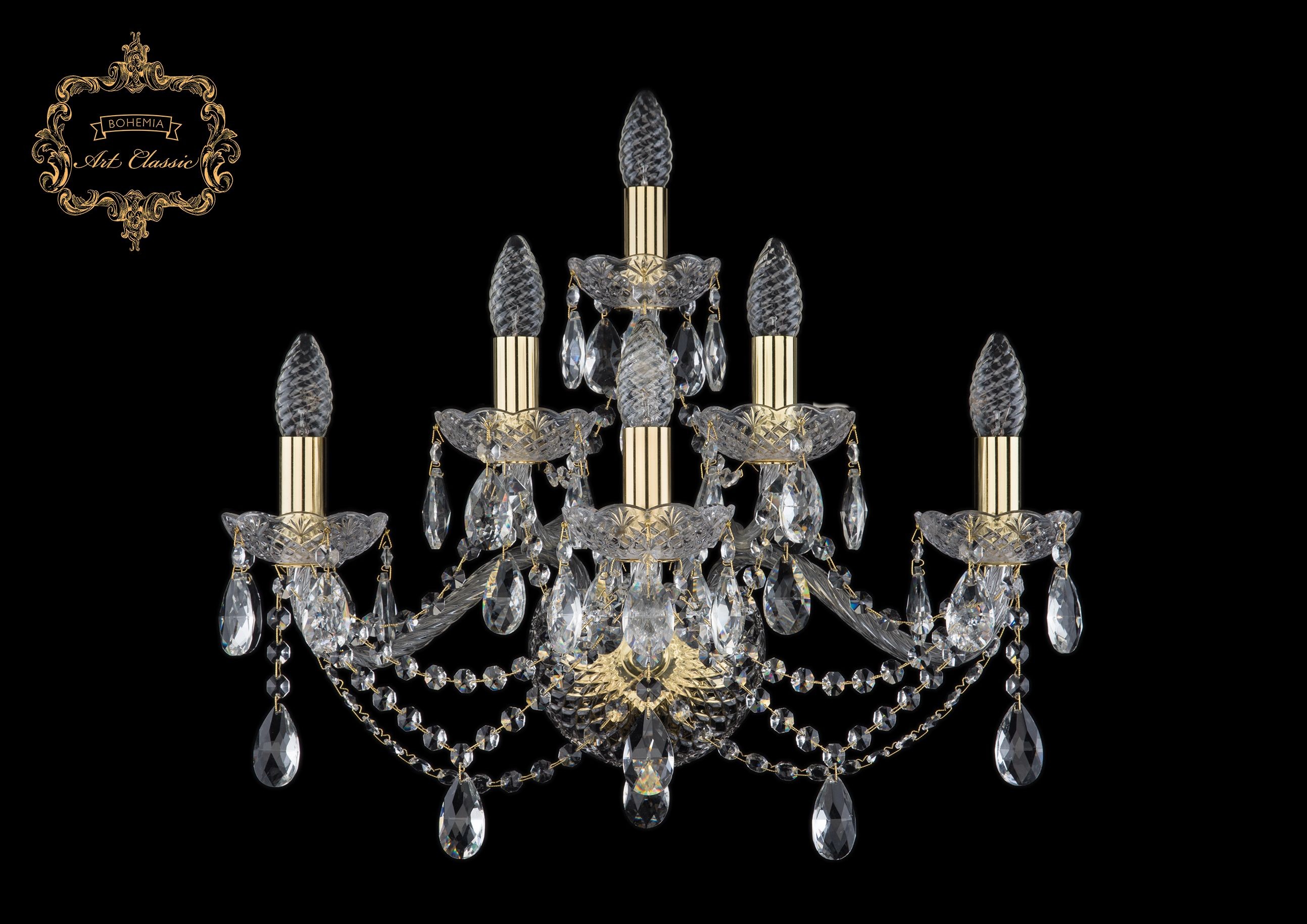 Настенное бра Art Classic 10.21.3+2+1.220.Gd.Sp