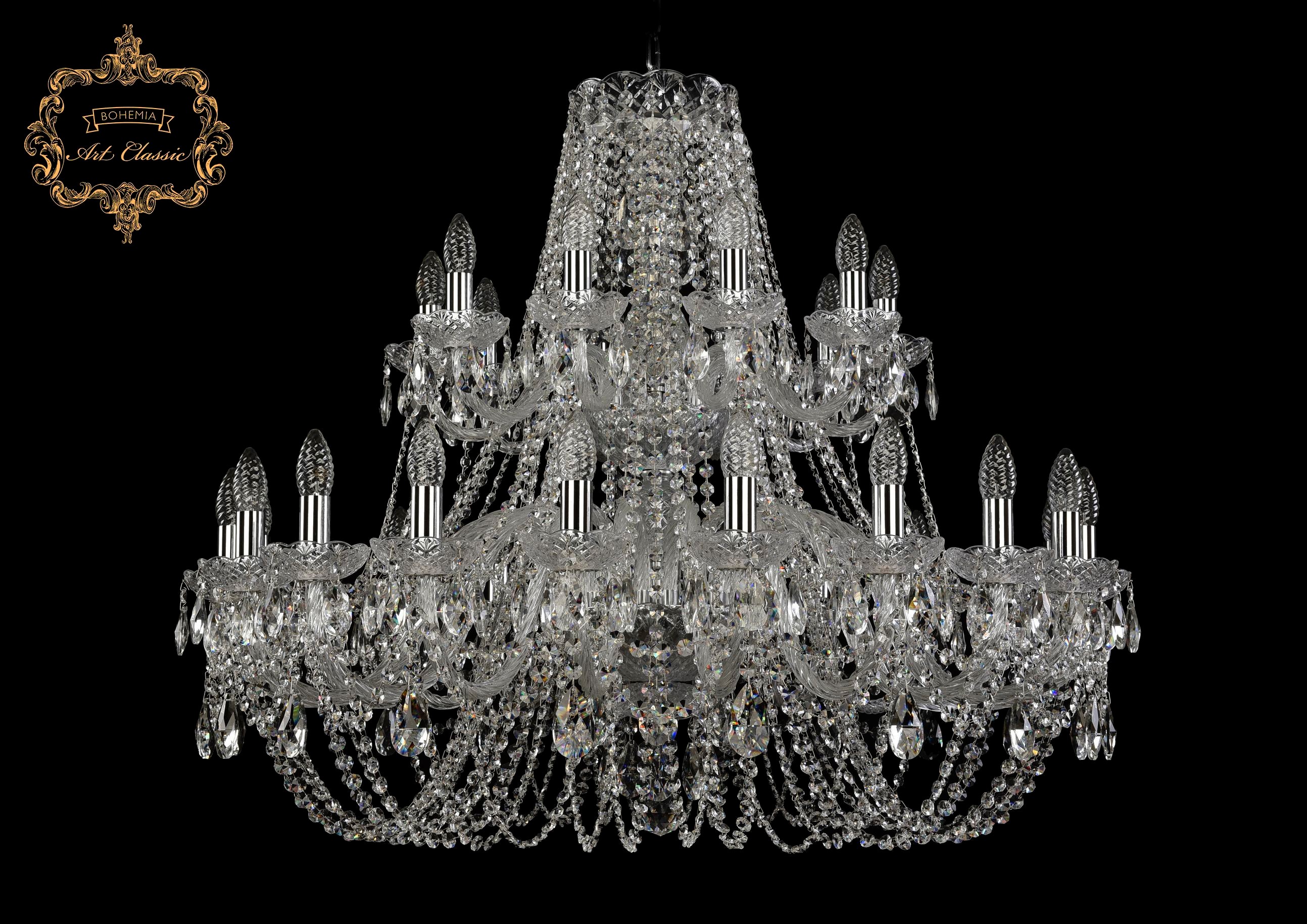 Подвесная хрустальная люстра 11.11 Art Classic 11.11.20+10.360.2d.Cr.Sp