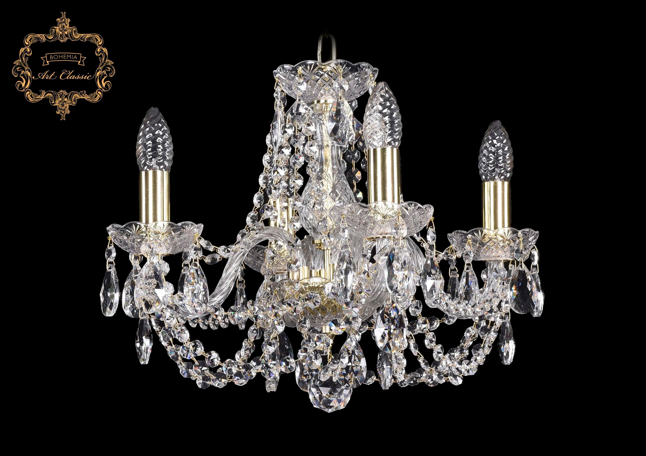 Подвесная хрустальная люстра 11.11 Art Classic 11.11.4.141.Gd.Sp