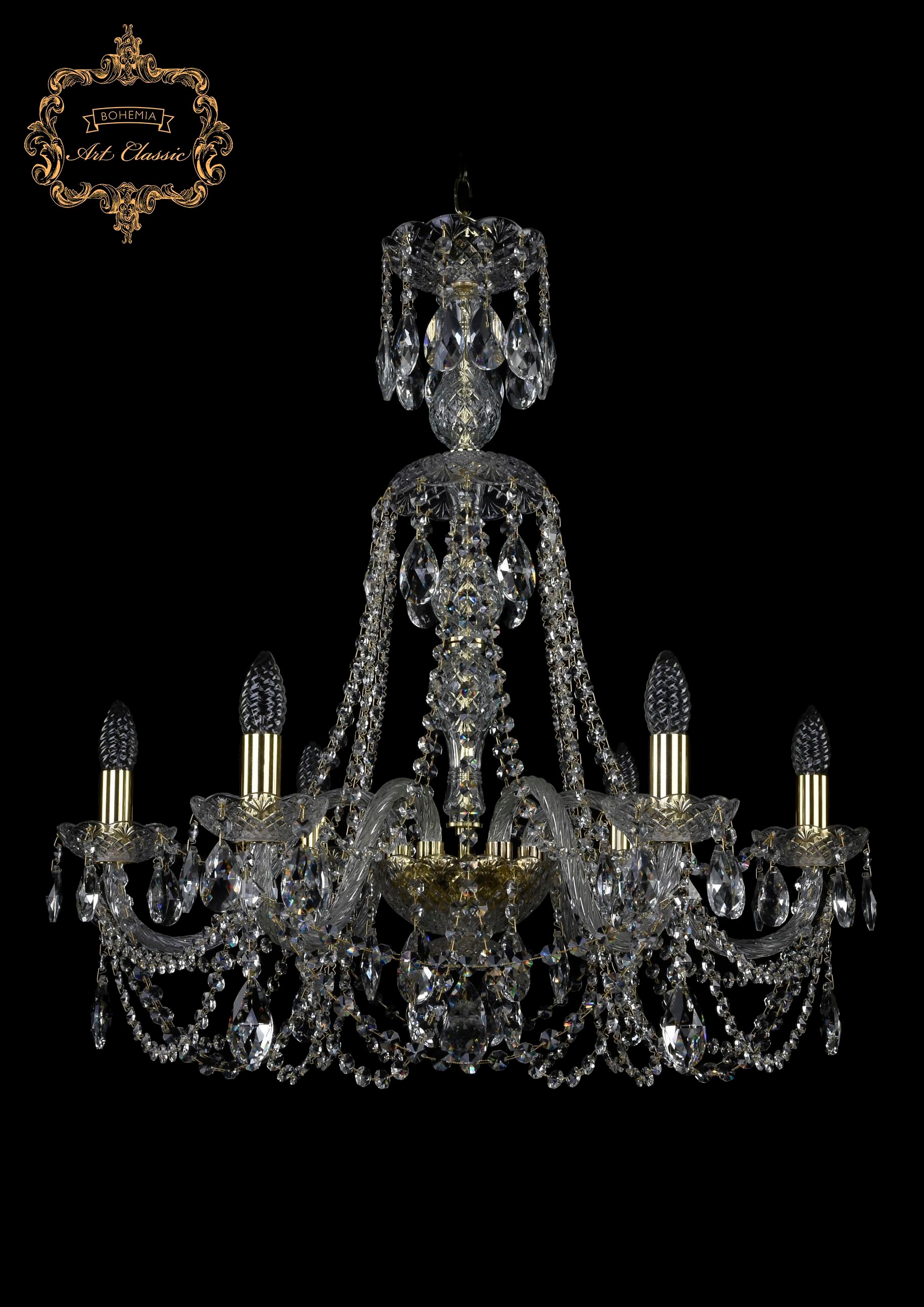 Подвесная хрустальная люстра 11.11 Art Classic 11.11.6.240.XL-74.Gd.Sp