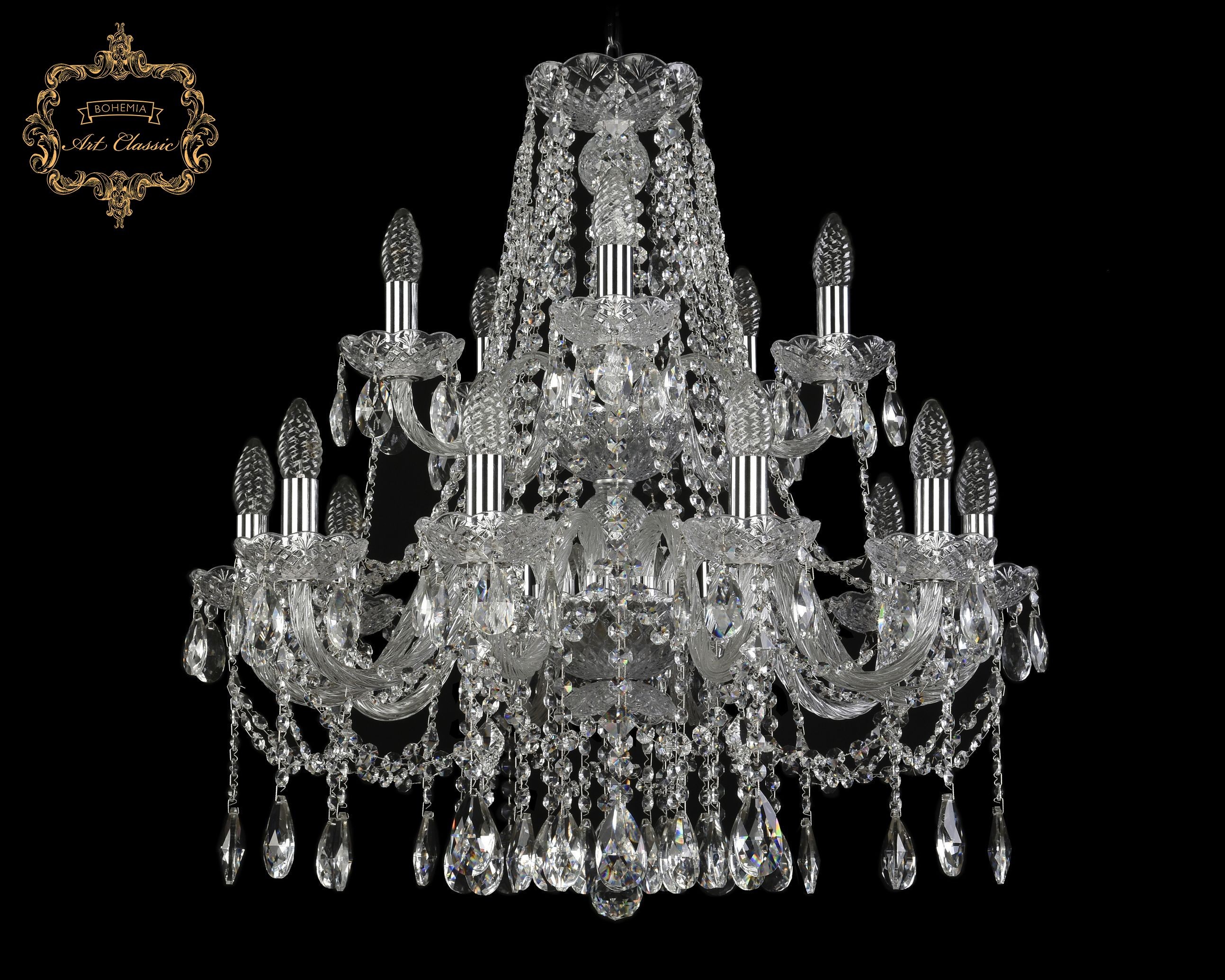 Подвесная хрустальная люстра 11.12 Art Classic 11.12.10+5.240.2d.Cr.Sp