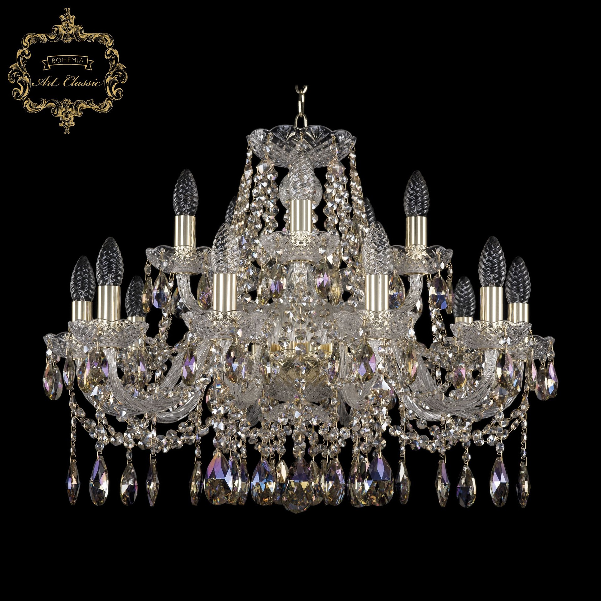 Подвесная хрустальная люстра 11.12 Art Classic 11.12.10+5.240.G.Sp.R801